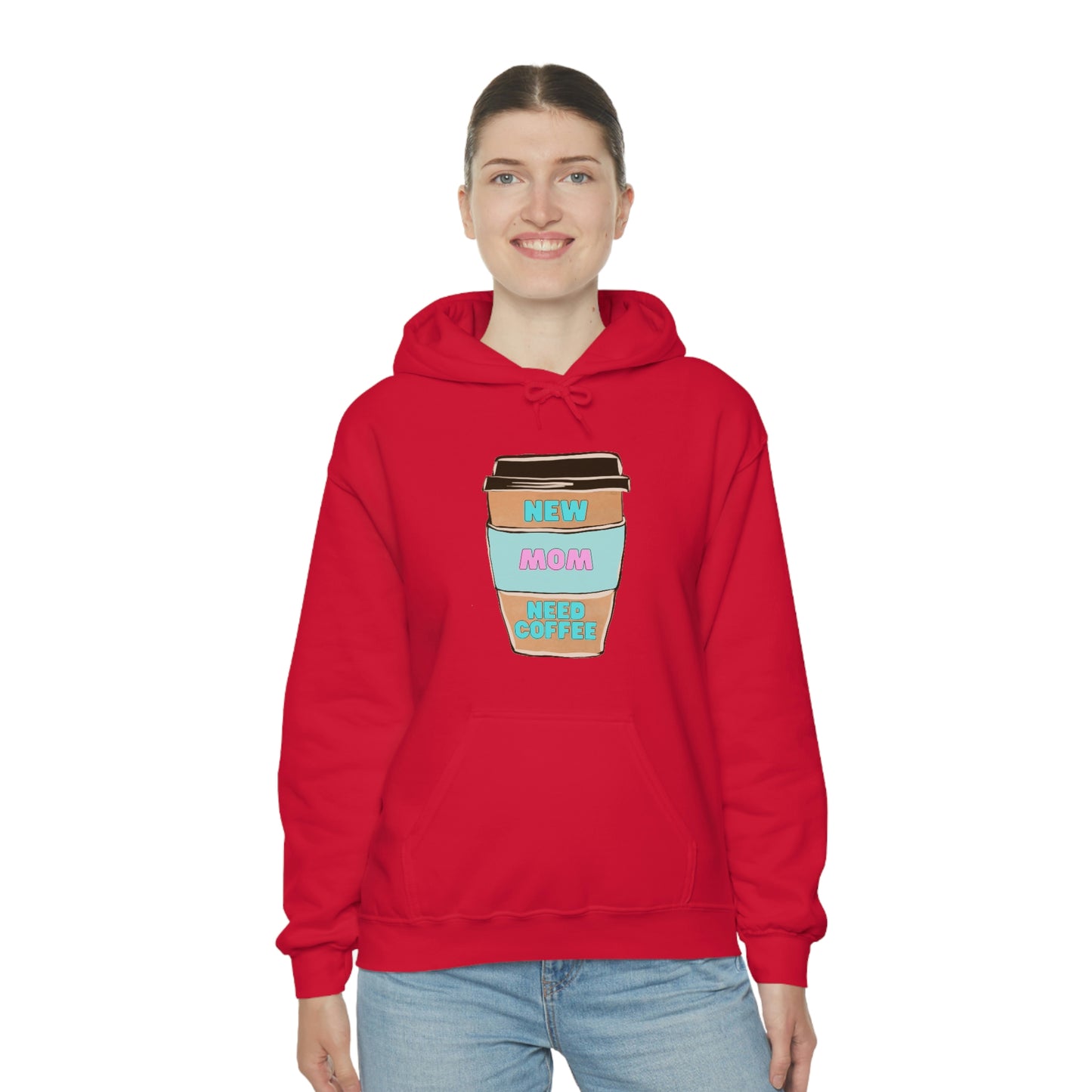 New Mom Need Coffee Unisex Heavy Blend Hooded Sweatshirt Hoodie