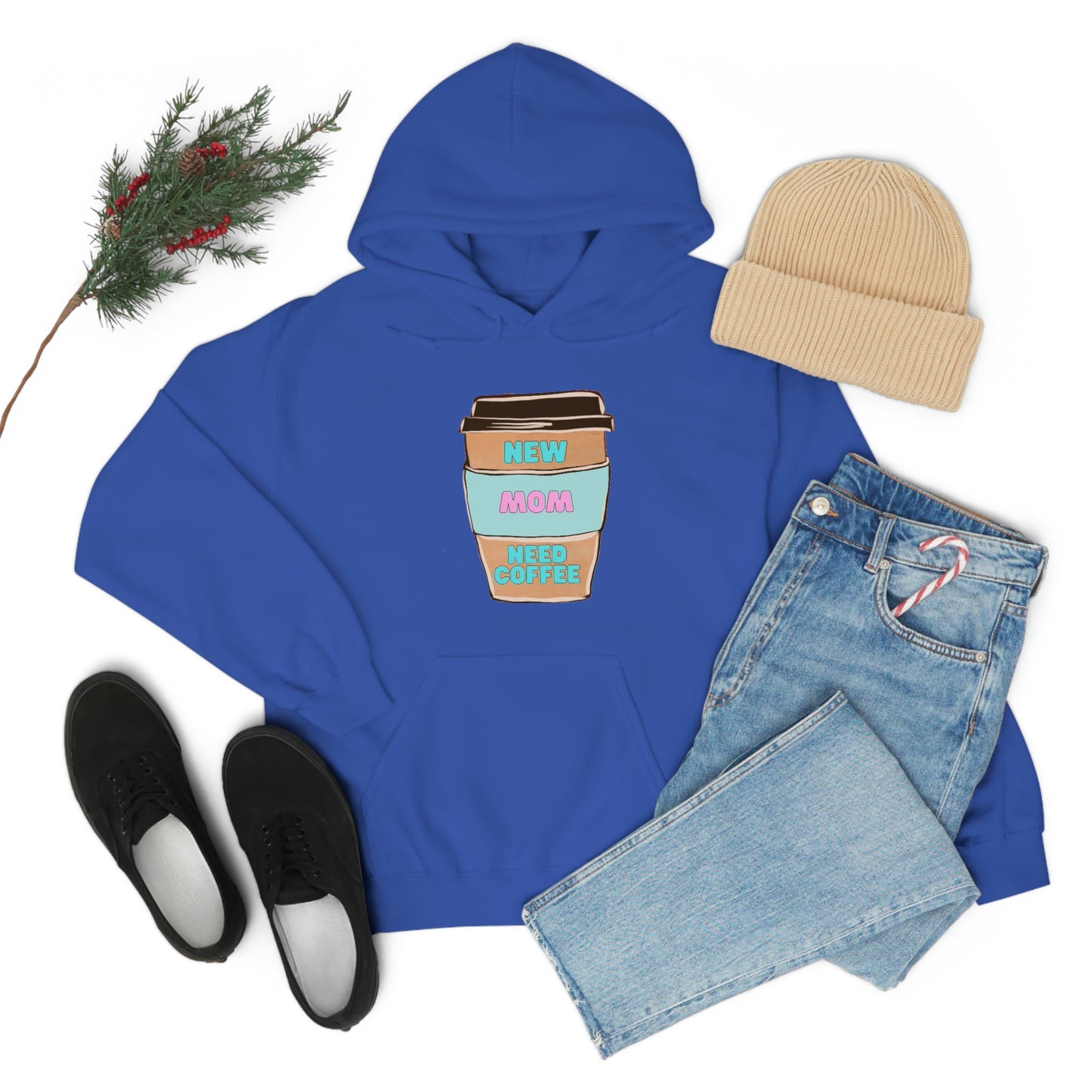 New Mom Need Coffee Unisex Heavy Blend Hooded Sweatshirt Hoodie
