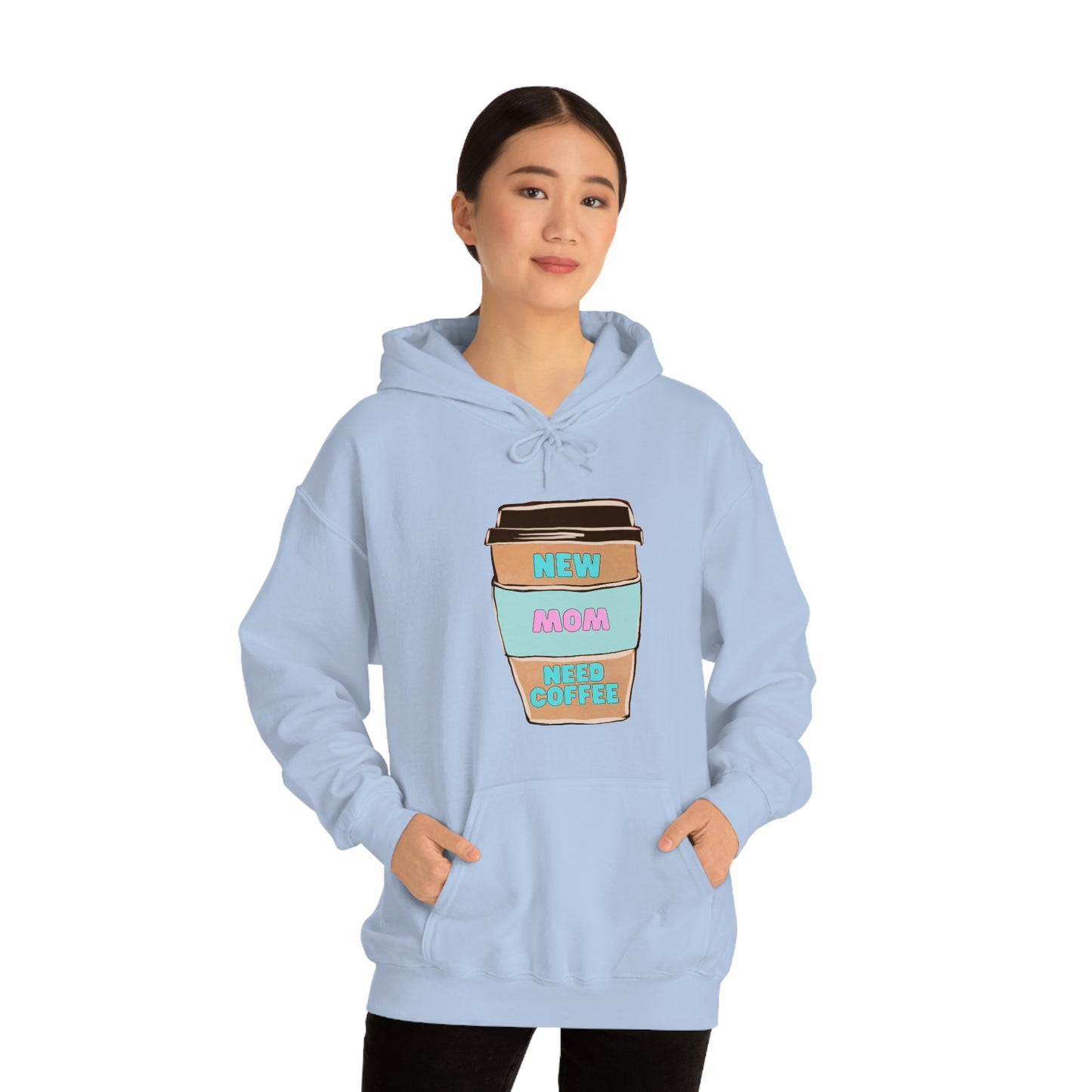 New Mom Need Coffee Unisex Heavy Blend Hooded Sweatshirt Hoodie