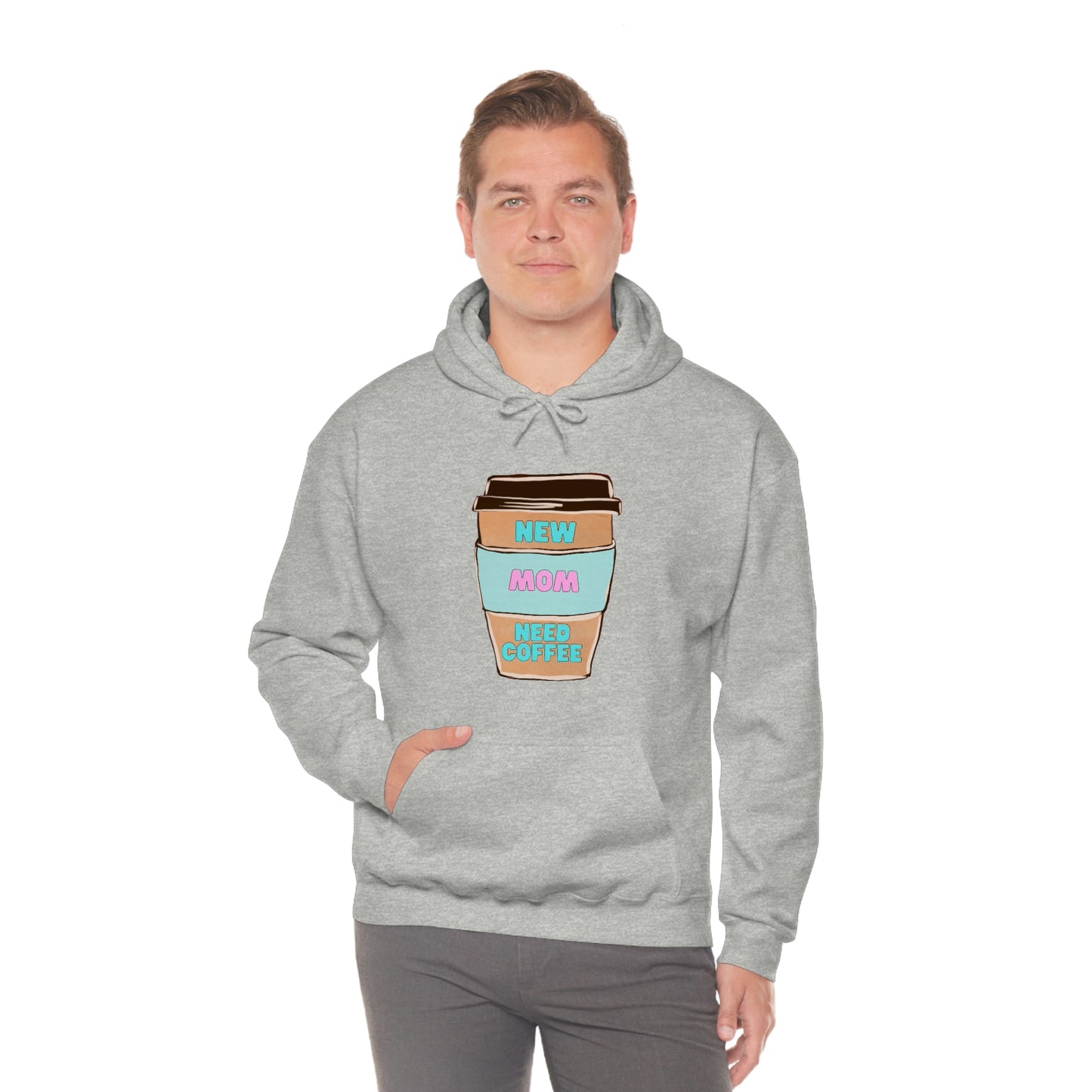 New Mom Need Coffee Unisex Heavy Blend Hooded Sweatshirt Hoodie