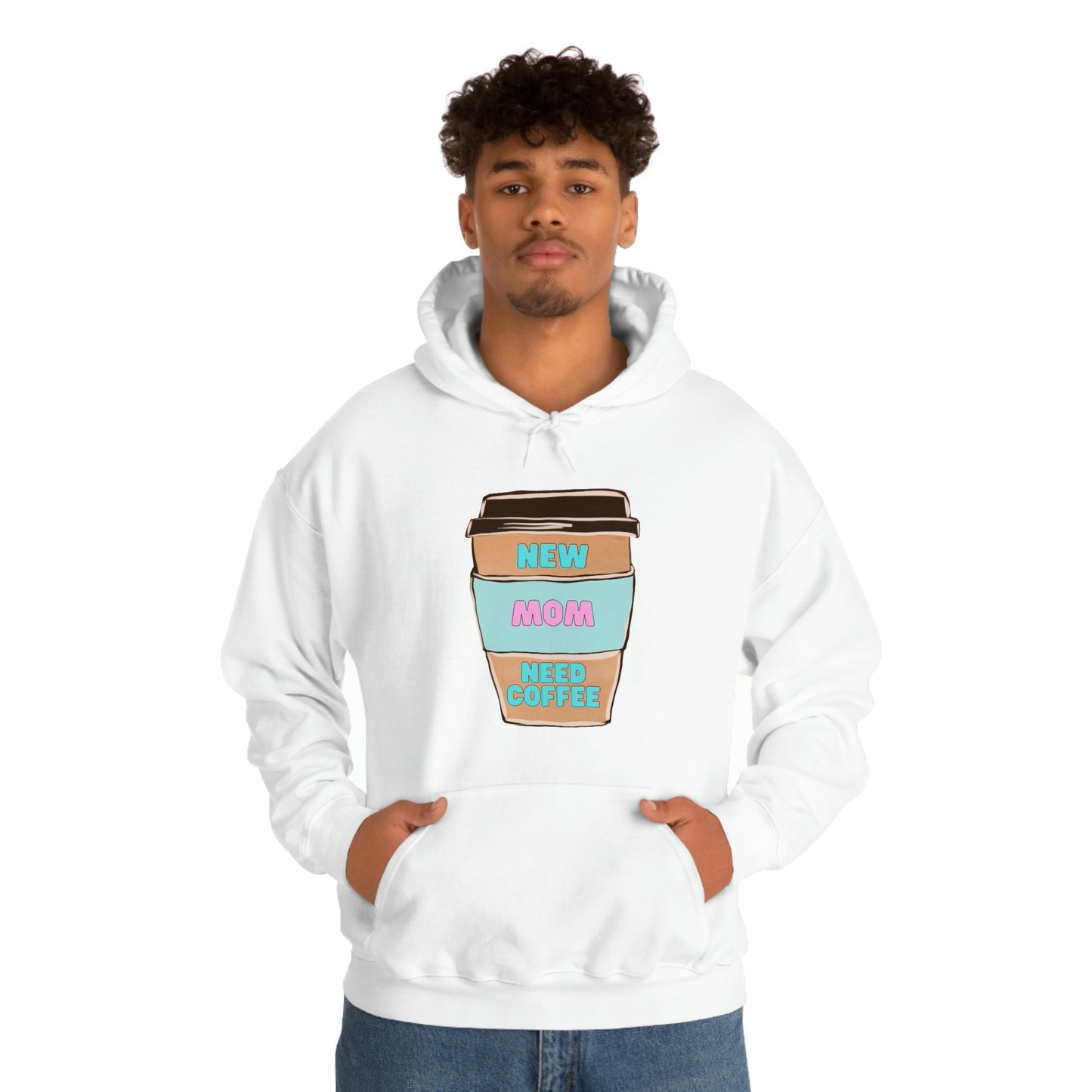 New Mom Need Coffee Unisex Heavy Blend Hooded Sweatshirt Hoodie