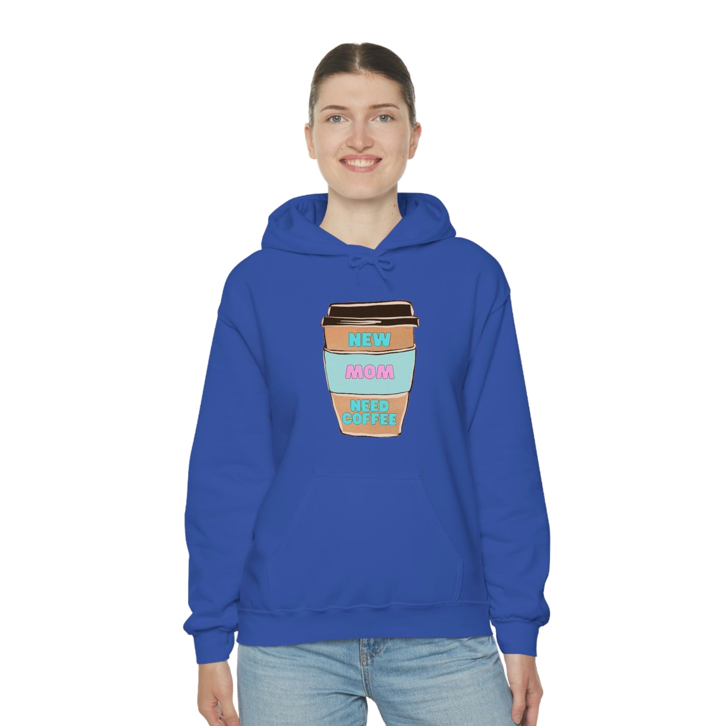 New Mom Need Coffee Unisex Heavy Blend Hooded Sweatshirt Hoodie