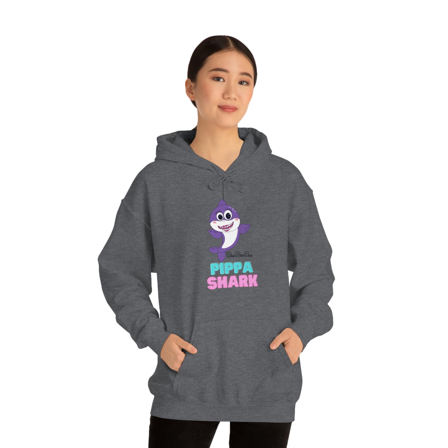 Pippa Shark Hoodie Unisex Heavy Blend Hooded Sweatshirt