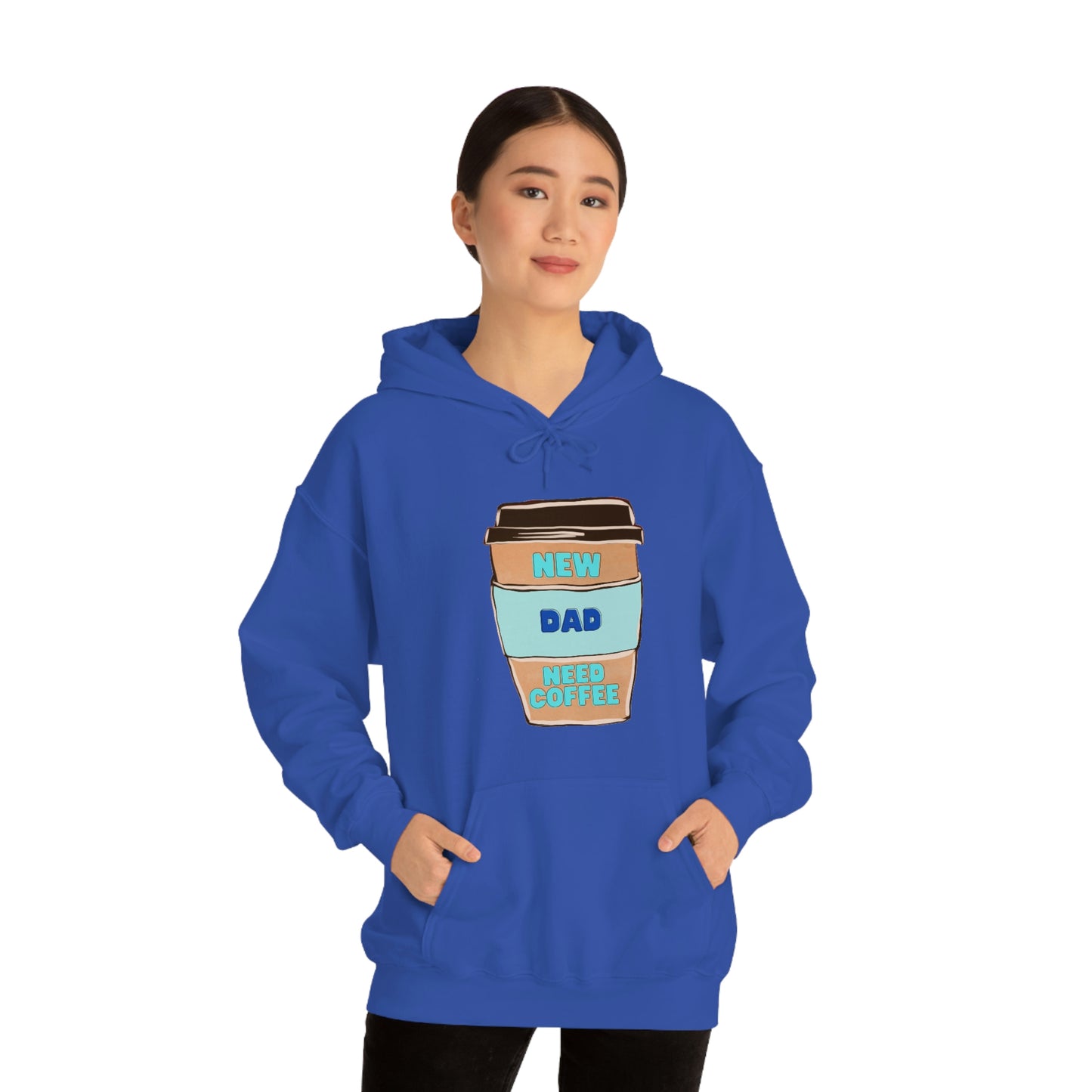 New Dad Need Coffee Hoodie Unisex Heavy Blend Hooded Sweatshirt
