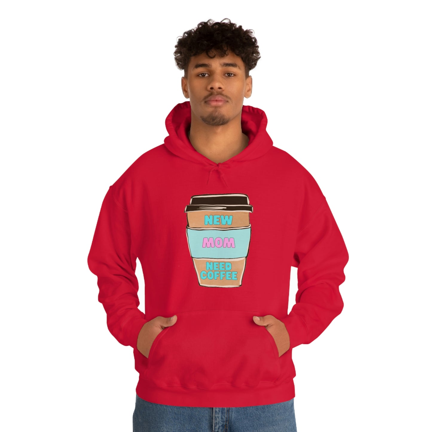 New Mom Need Coffee Unisex Heavy Blend Hooded Sweatshirt Hoodie
