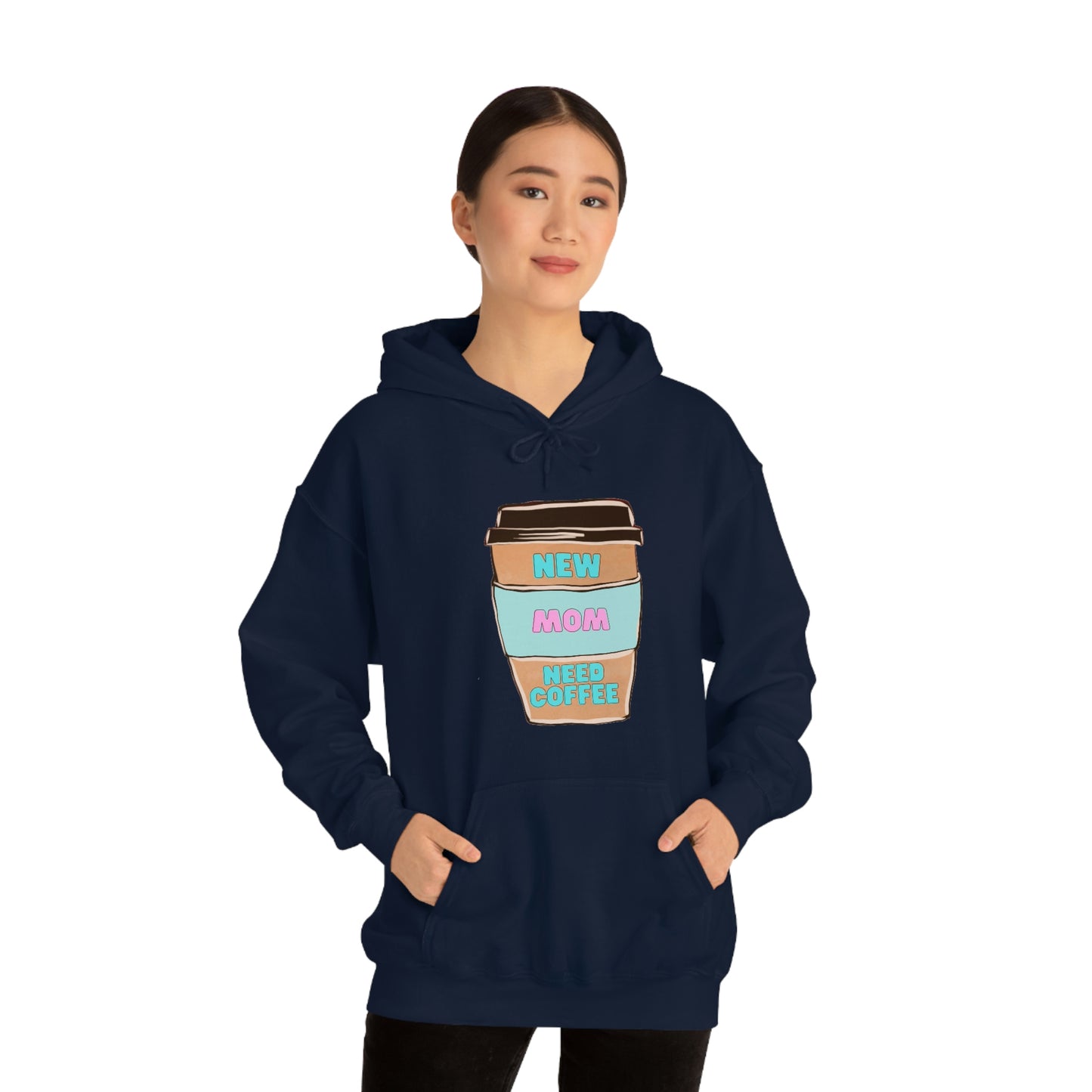 New Mom Need Coffee Unisex Heavy Blend Hooded Sweatshirt Hoodie
