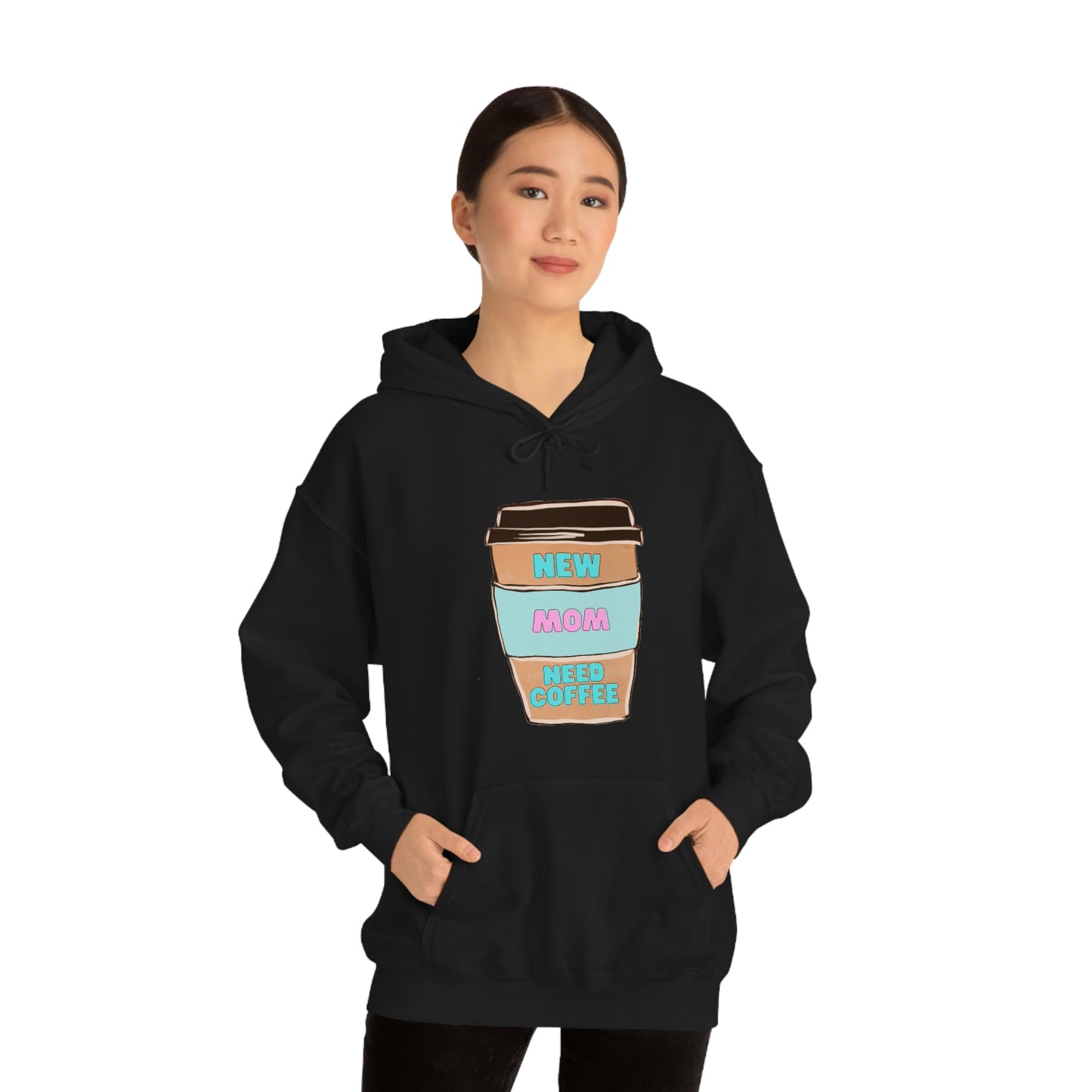 New Mom Need Coffee Unisex Heavy Blend Hooded Sweatshirt Hoodie