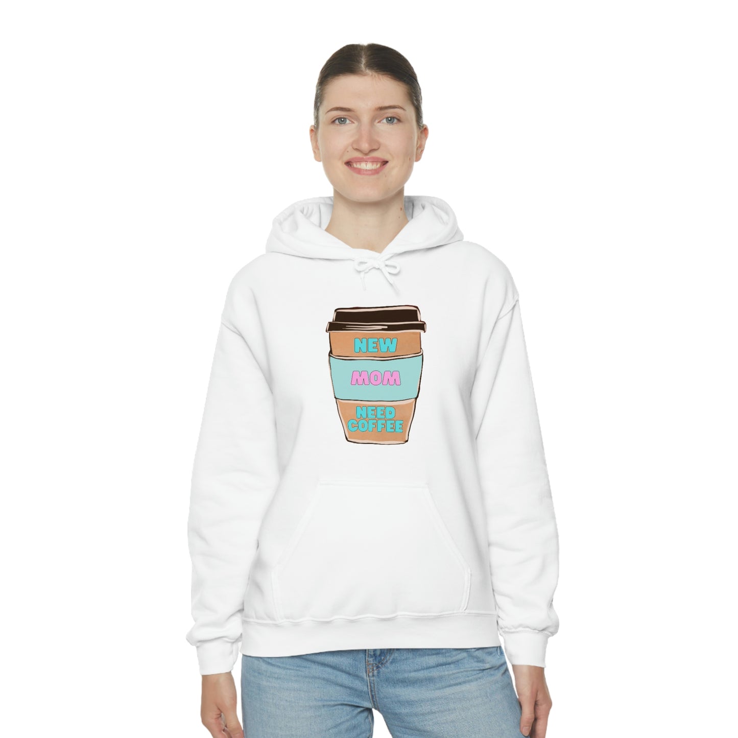 New Mom Need Coffee Unisex Heavy Blend Hooded Sweatshirt Hoodie