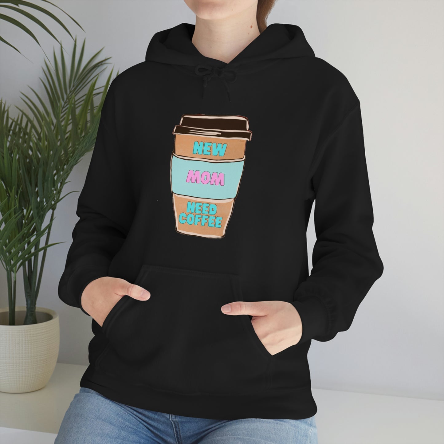 New Mom Need Coffee Unisex Heavy Blend Hooded Sweatshirt Hoodie
