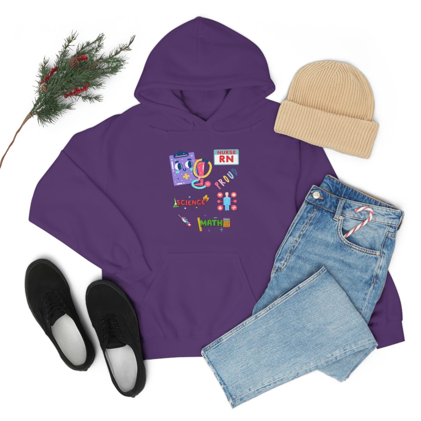 Nurse RN Unisex Heavy Blend Hooded Sweatshirt Hoodie