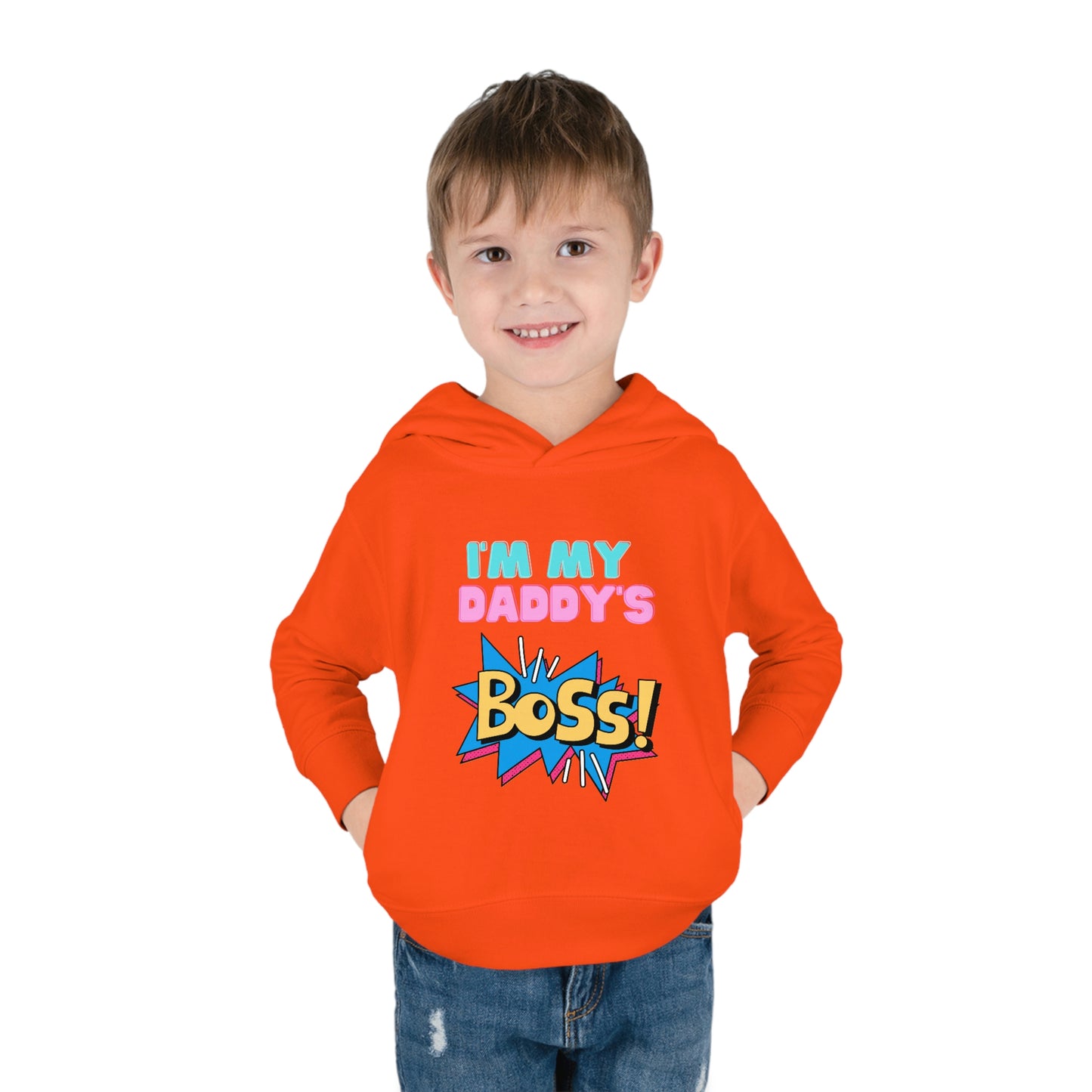 Daddy's Boss Toddler Pullover Fleece Hoodie