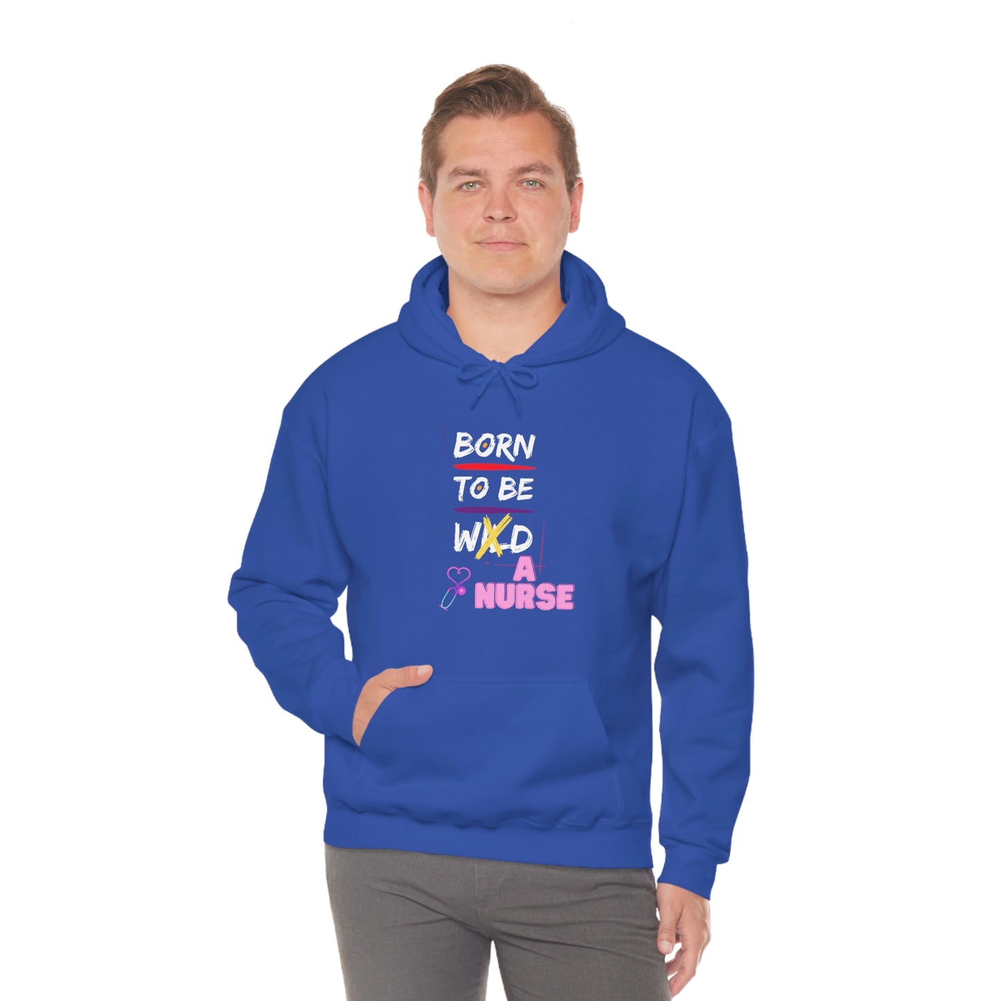 Born To Be A Nurse Unisex Heavy Blend Hooded Sweatshirt