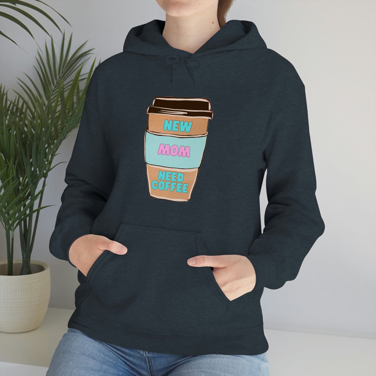 New Mom Need Coffee Unisex Heavy Blend Hooded Sweatshirt Hoodie