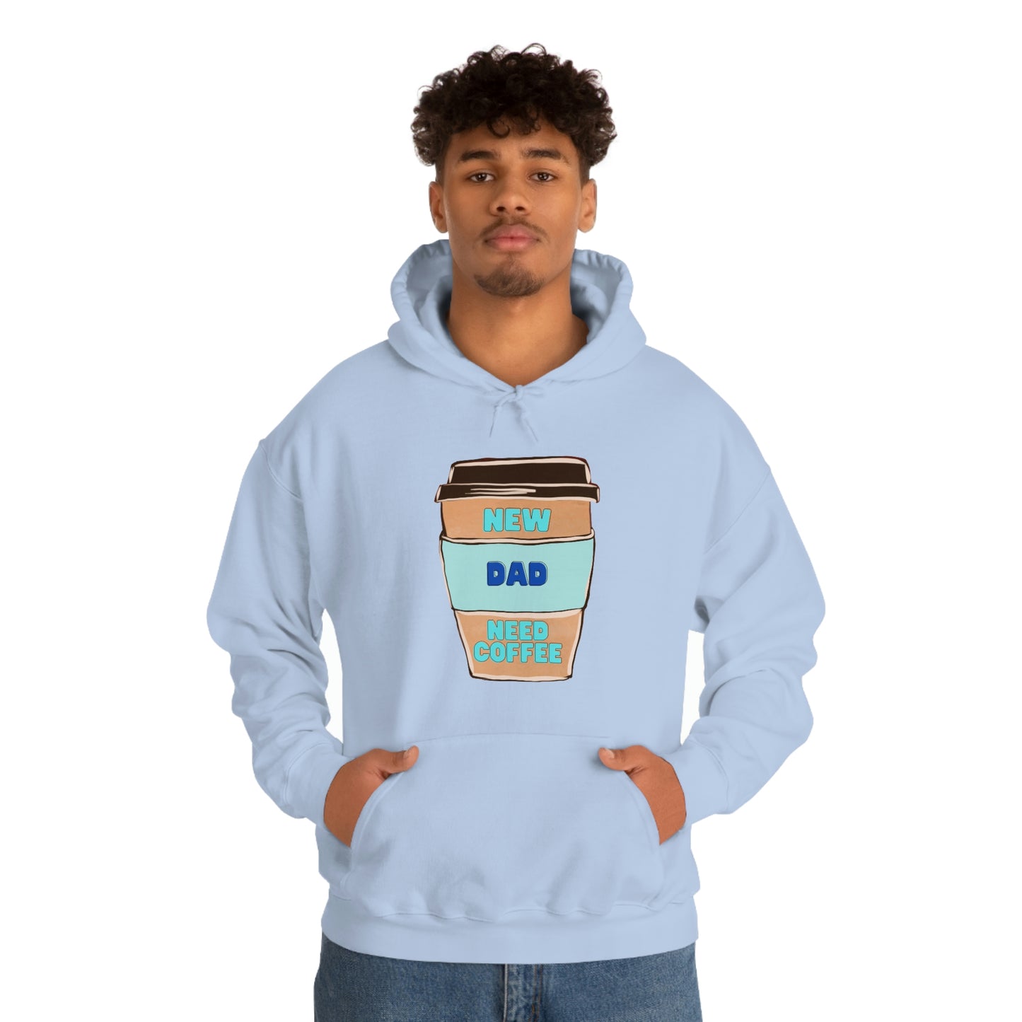 New Dad Need Coffee Hoodie Unisex Heavy Blend Hooded Sweatshirt