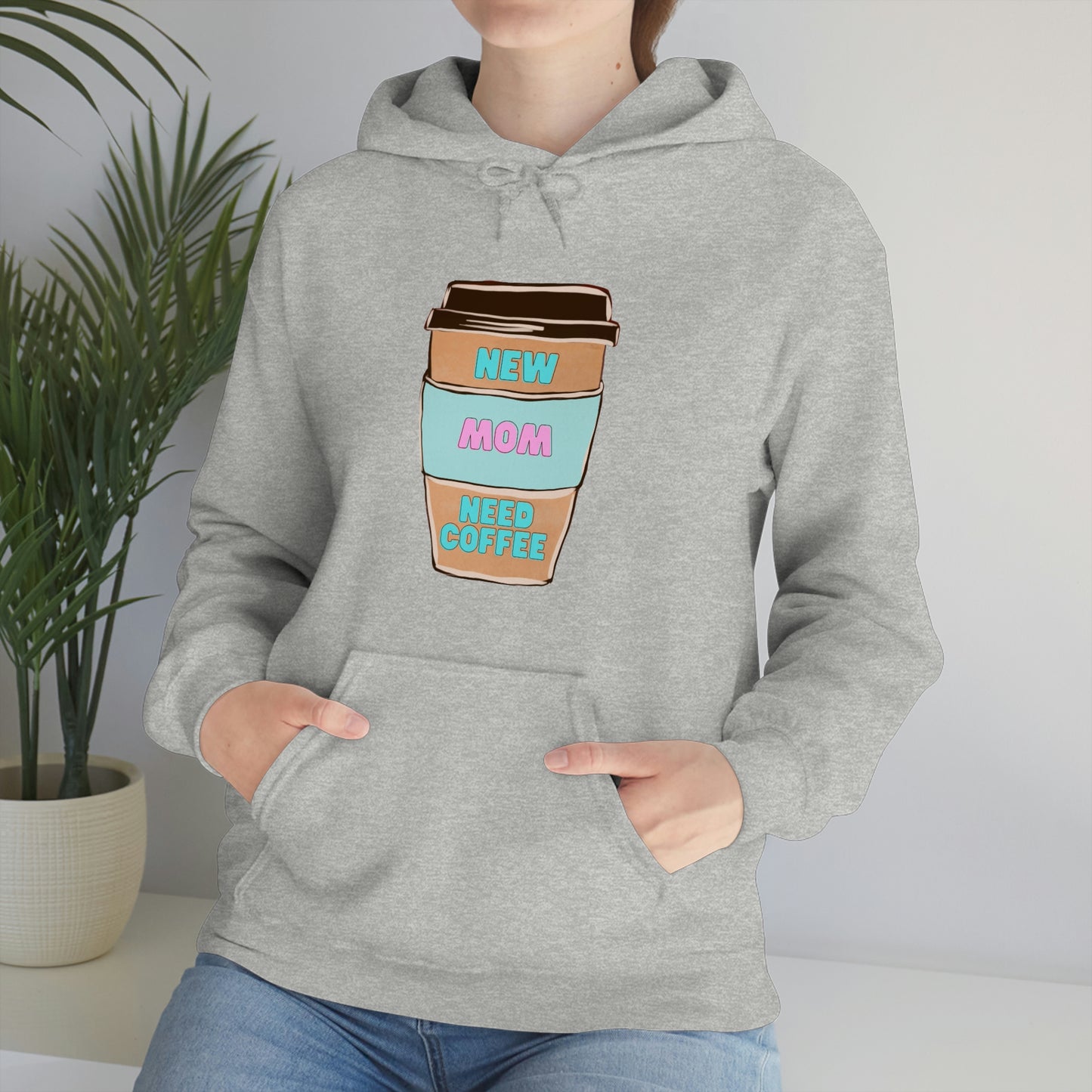New Mom Need Coffee Unisex Heavy Blend Hooded Sweatshirt Hoodie