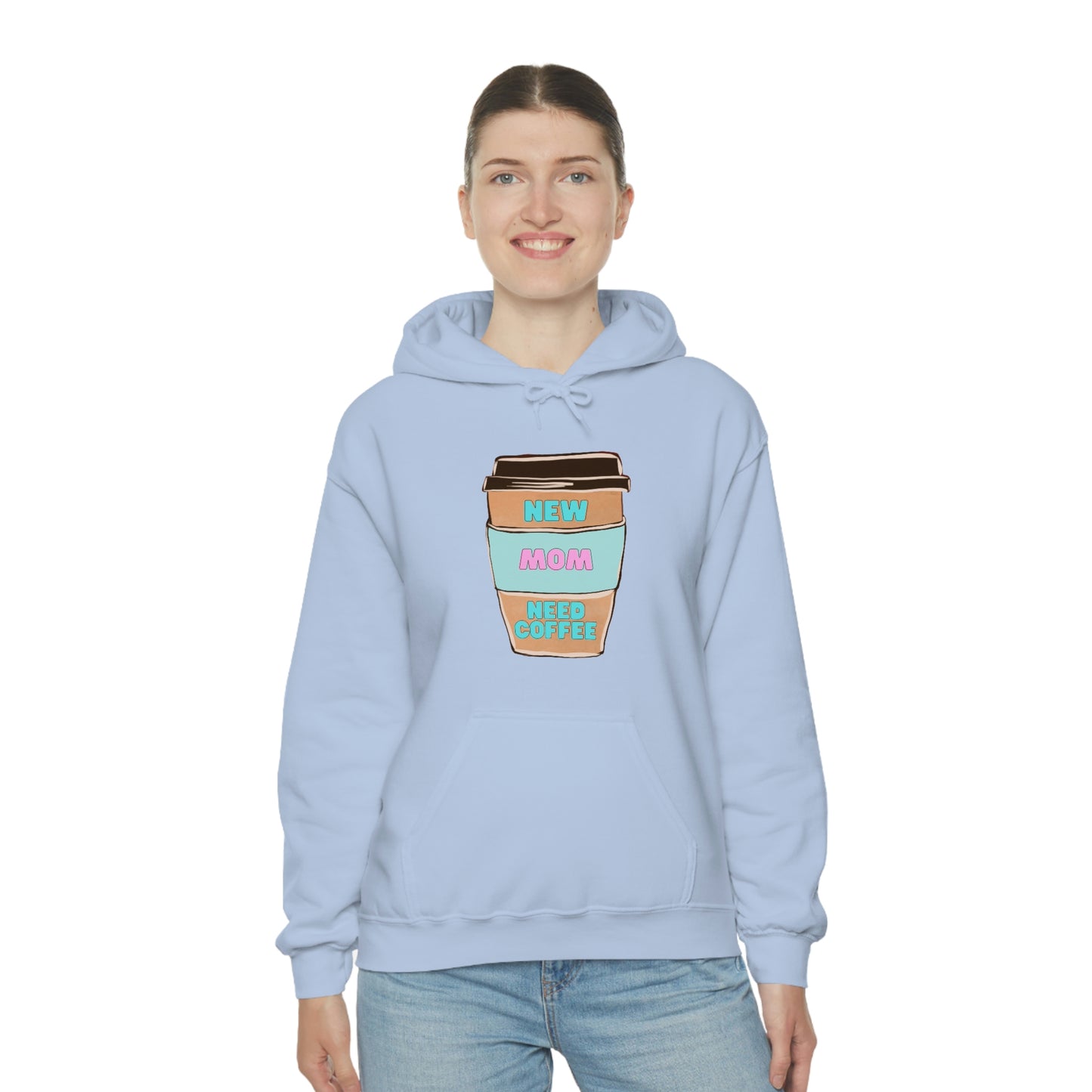 New Mom Need Coffee Unisex Heavy Blend Hooded Sweatshirt Hoodie