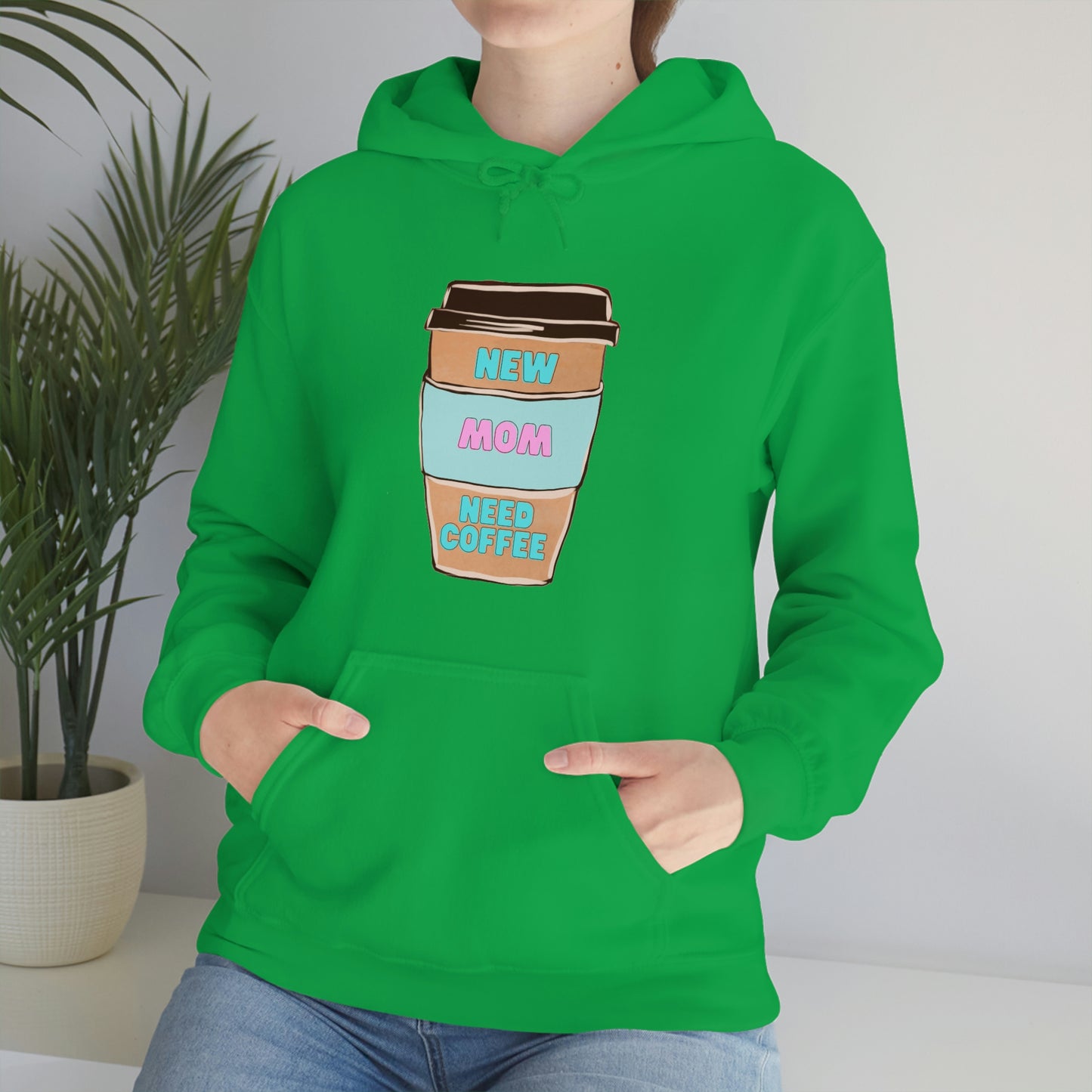 New Mom Need Coffee Unisex Heavy Blend Hooded Sweatshirt Hoodie
