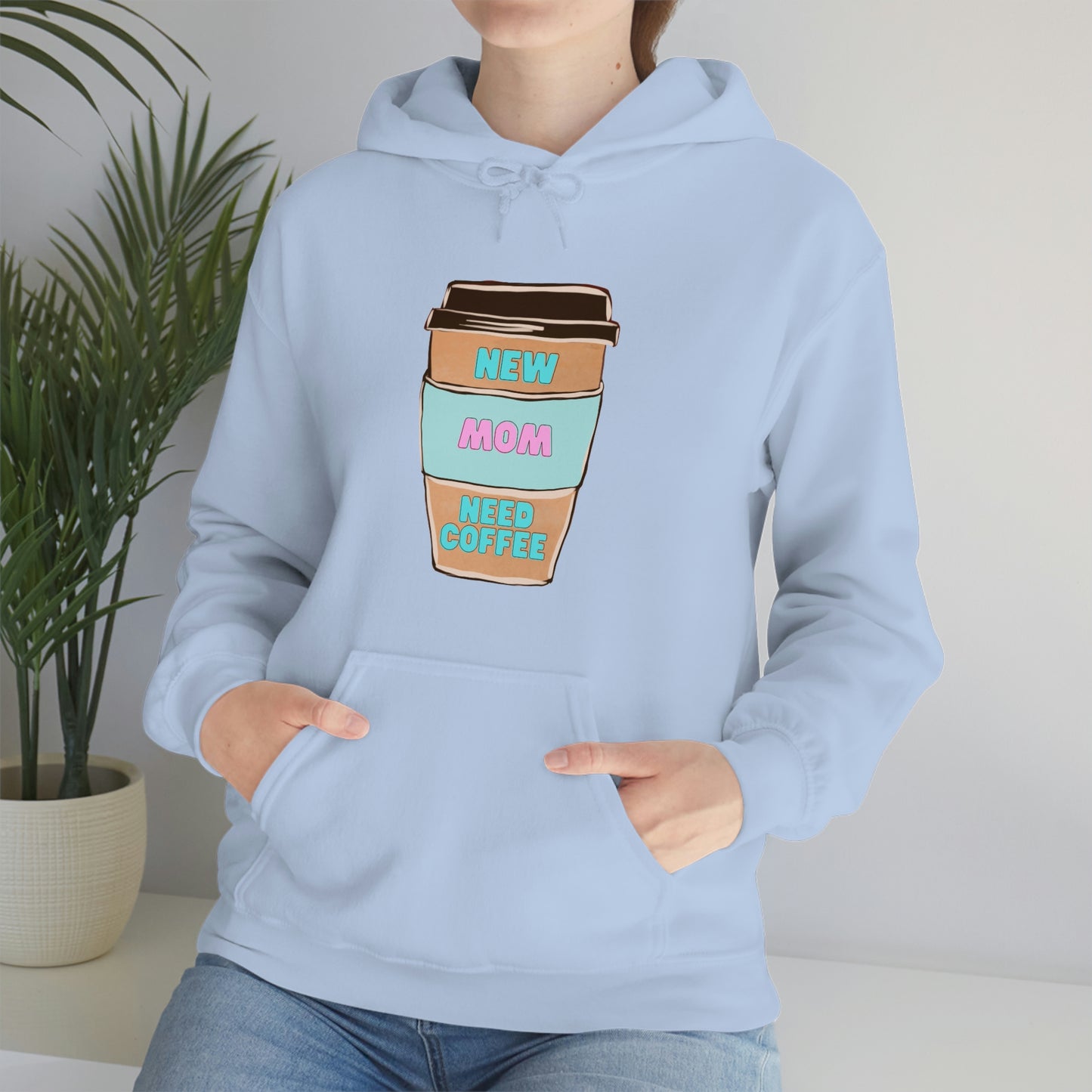 New Mom Need Coffee Unisex Heavy Blend Hooded Sweatshirt Hoodie