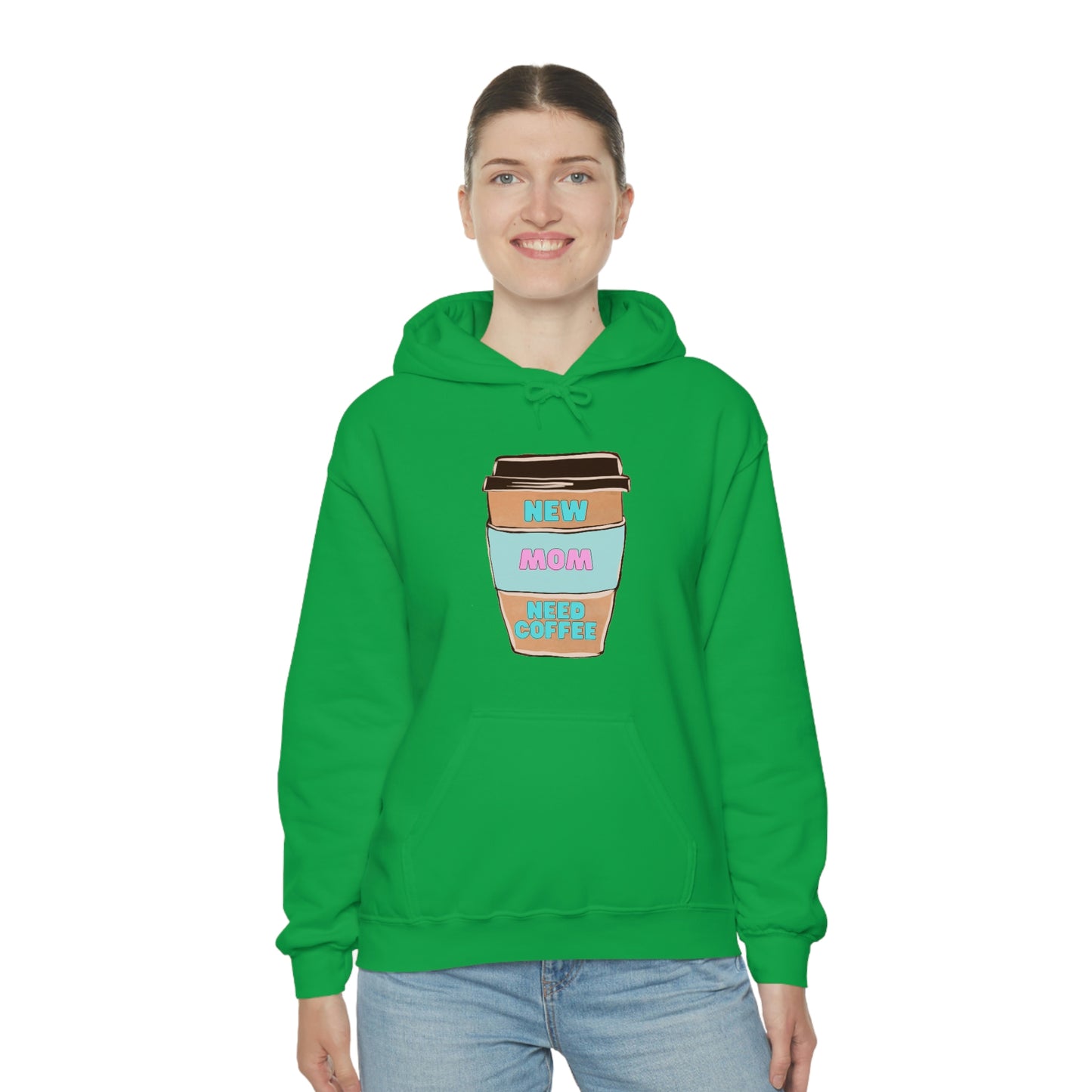 New Mom Need Coffee Unisex Heavy Blend Hooded Sweatshirt Hoodie