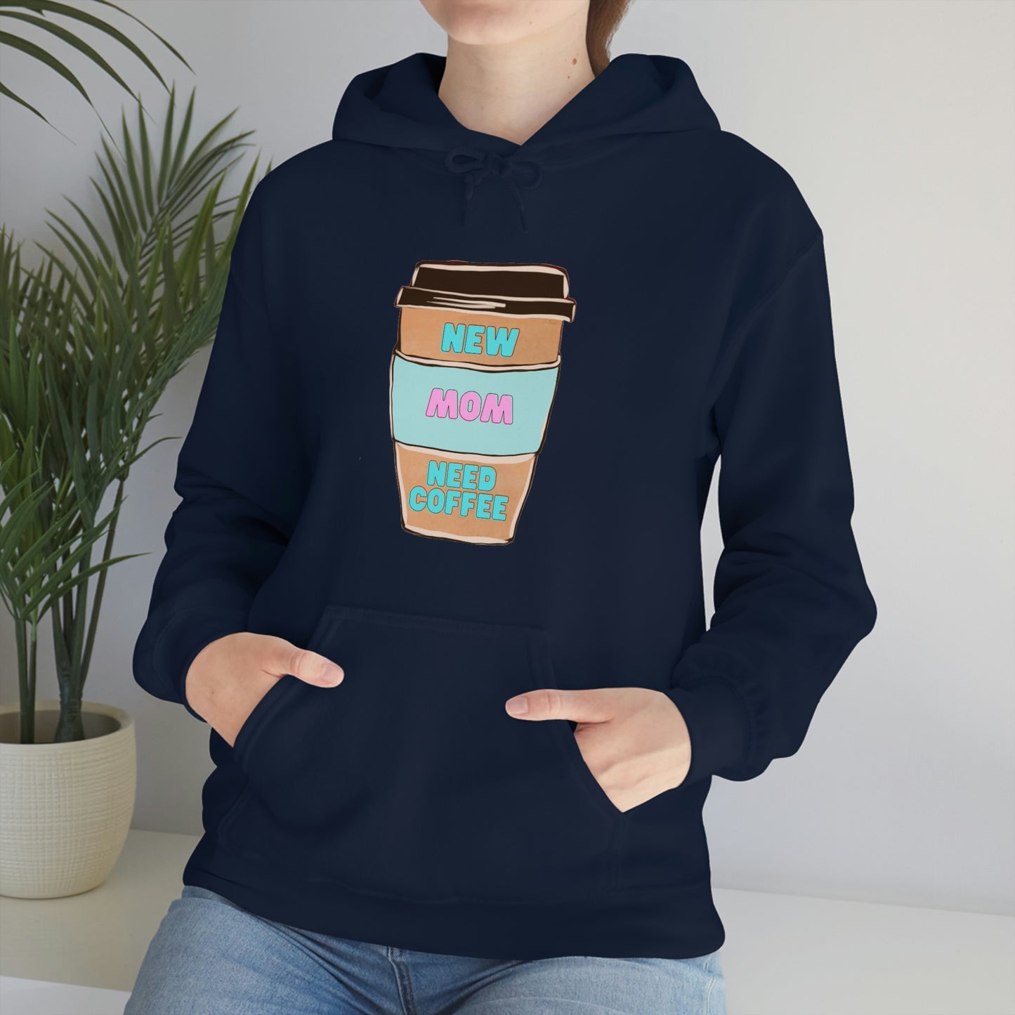 New Mom Need Coffee Unisex Heavy Blend Hooded Sweatshirt Hoodie