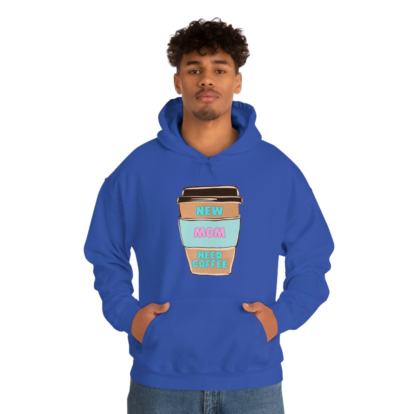 New Mom Need Coffee Unisex Heavy Blend Hooded Sweatshirt Hoodie