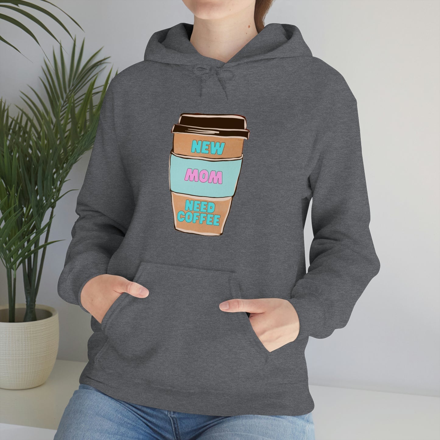 New Mom Need Coffee Unisex Heavy Blend Hooded Sweatshirt Hoodie