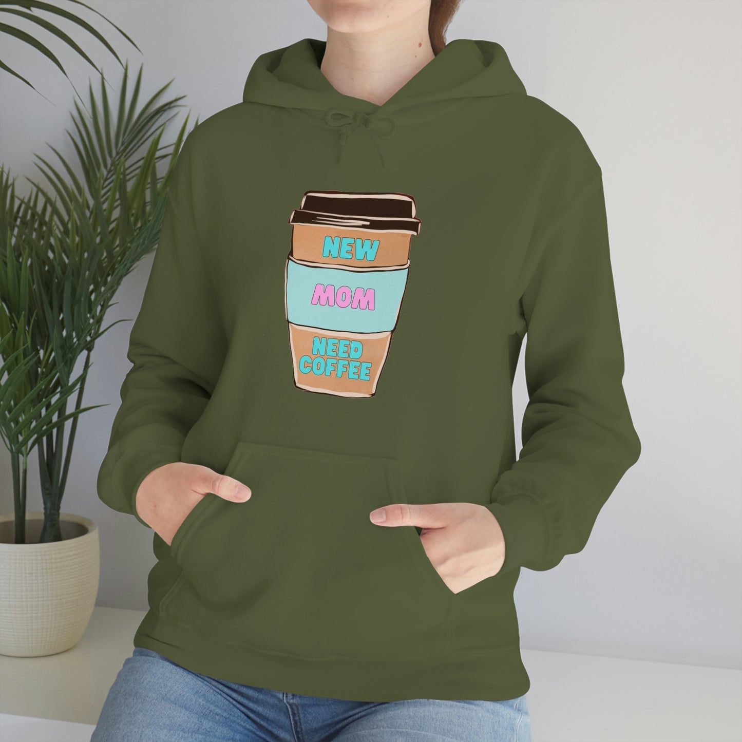 New Mom Need Coffee Unisex Heavy Blend Hooded Sweatshirt Hoodie