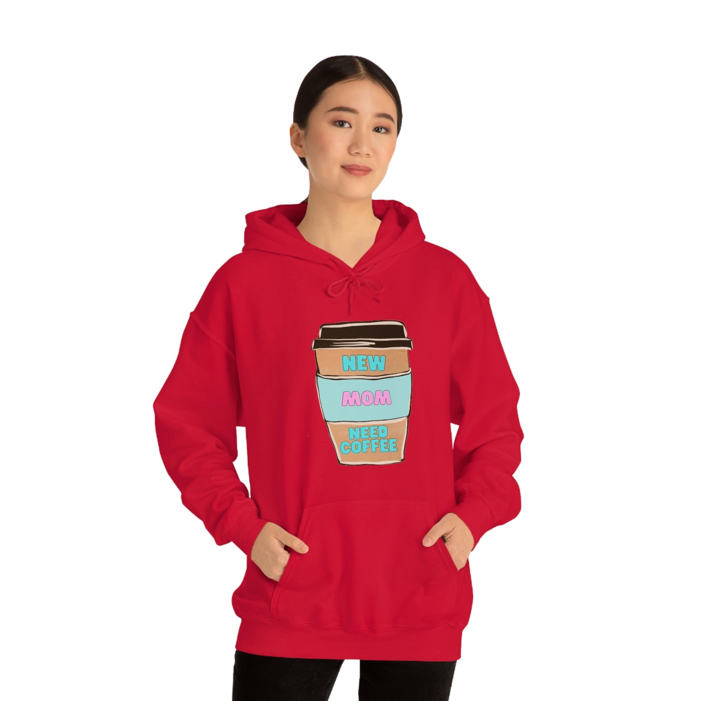 New Mom Need Coffee Unisex Heavy Blend Hooded Sweatshirt Hoodie