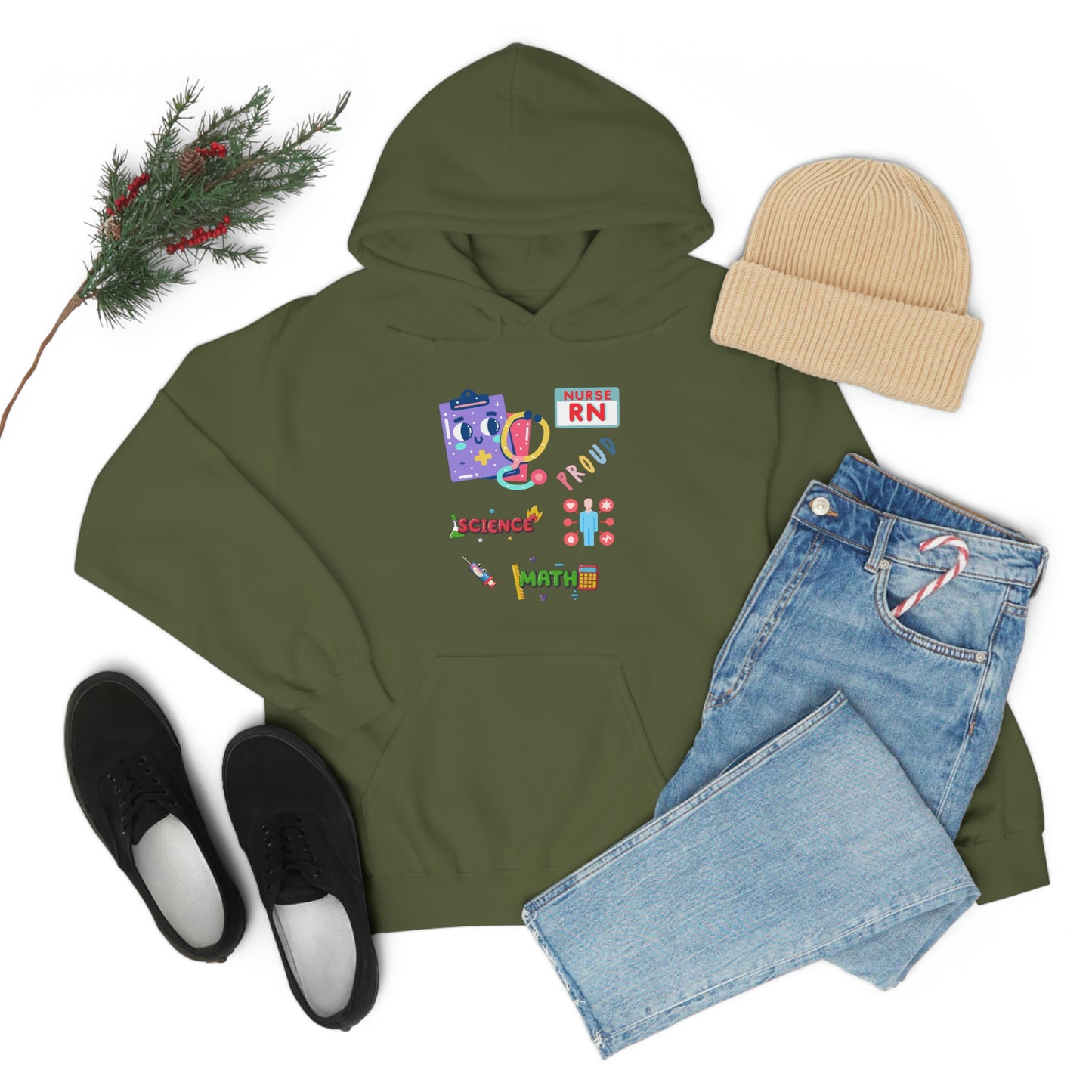 Nurse RN Unisex Heavy Blend Hooded Sweatshirt Hoodie