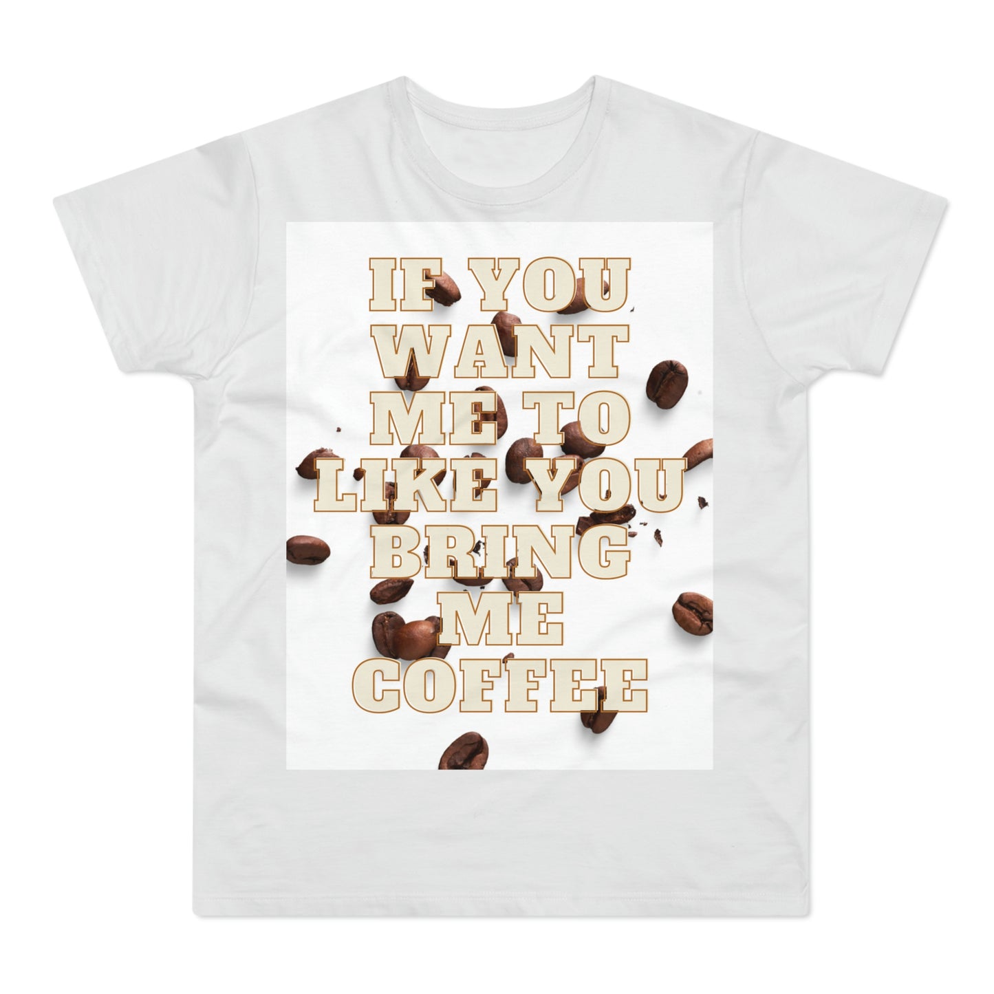 Single Jersey Men's T-shirt Coffee Makes Me Nice