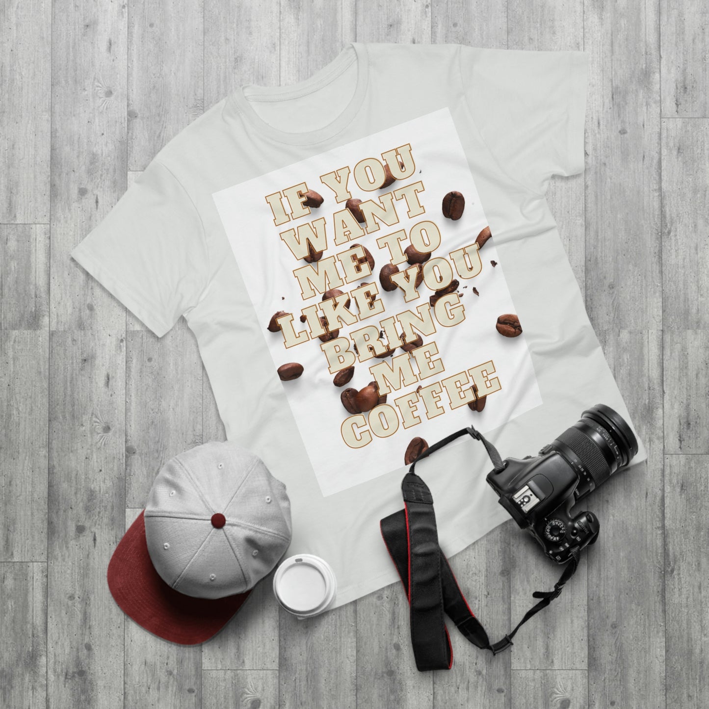 Single Jersey Men's T-shirt Coffee Makes Me Nice