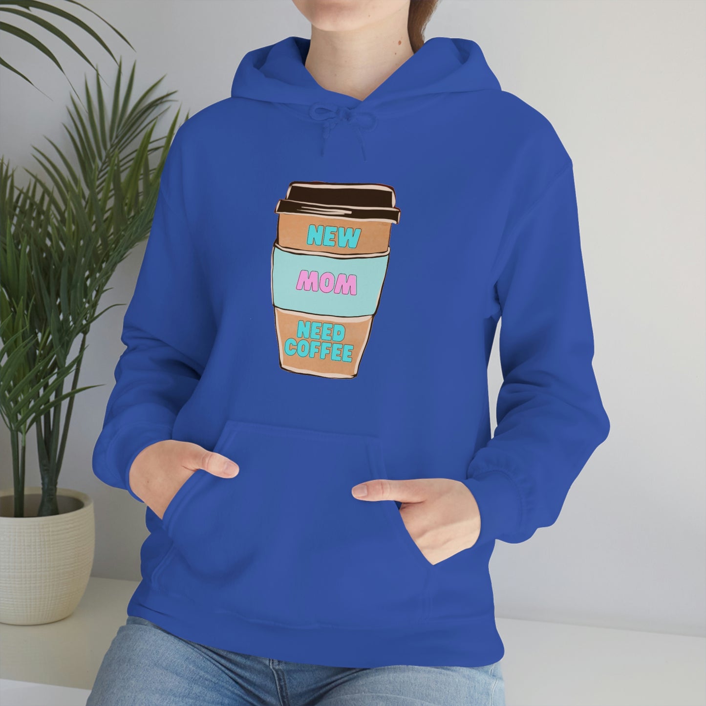 New Mom Need Coffee Unisex Heavy Blend Hooded Sweatshirt Hoodie