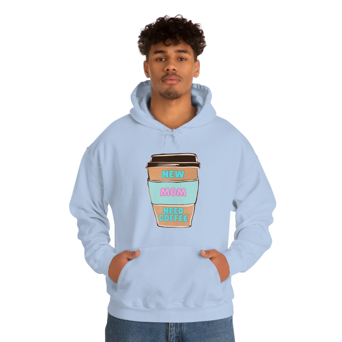 New Mom Need Coffee Unisex Heavy Blend Hooded Sweatshirt Hoodie