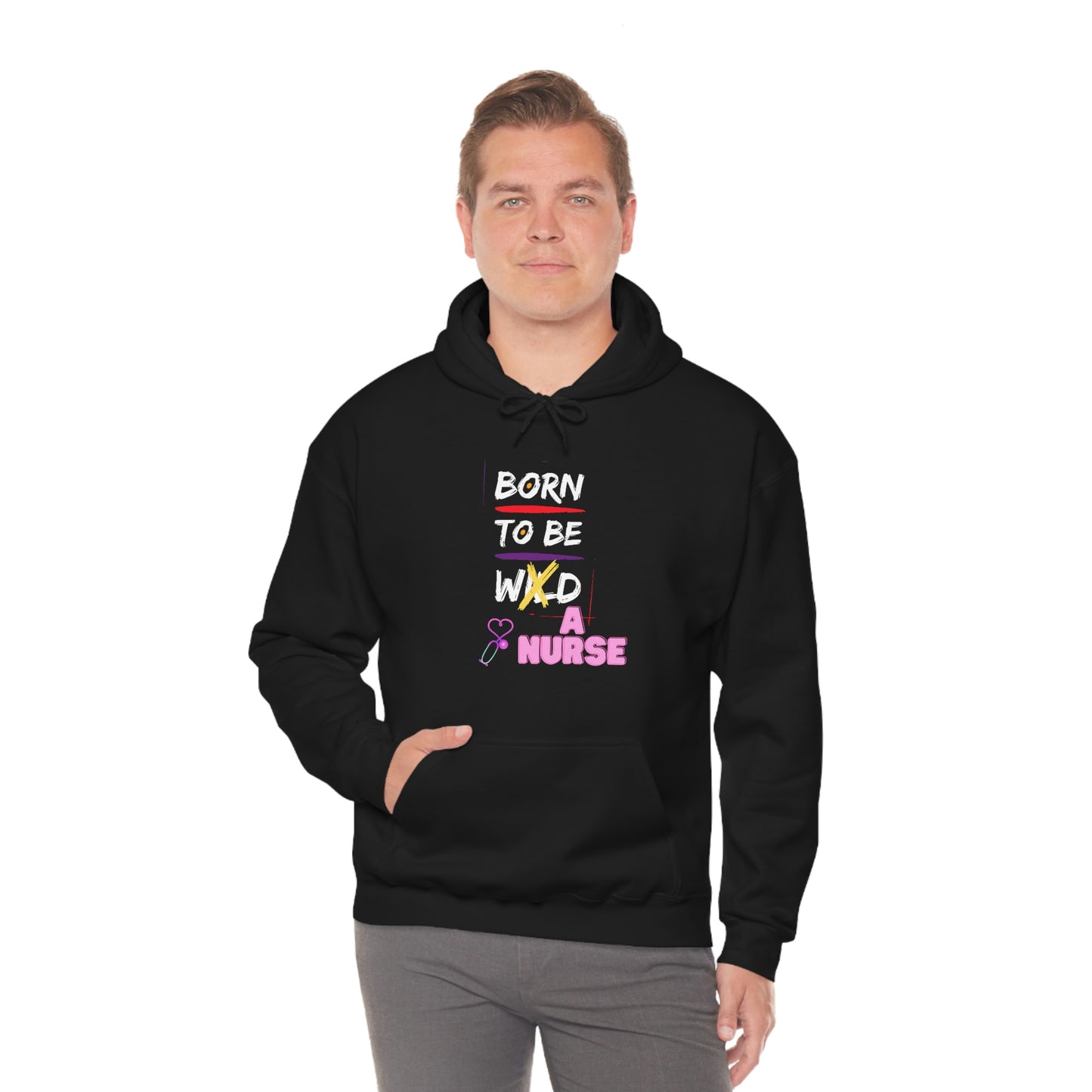 Born To Be A Nurse Unisex Heavy Blend Hooded Sweatshirt