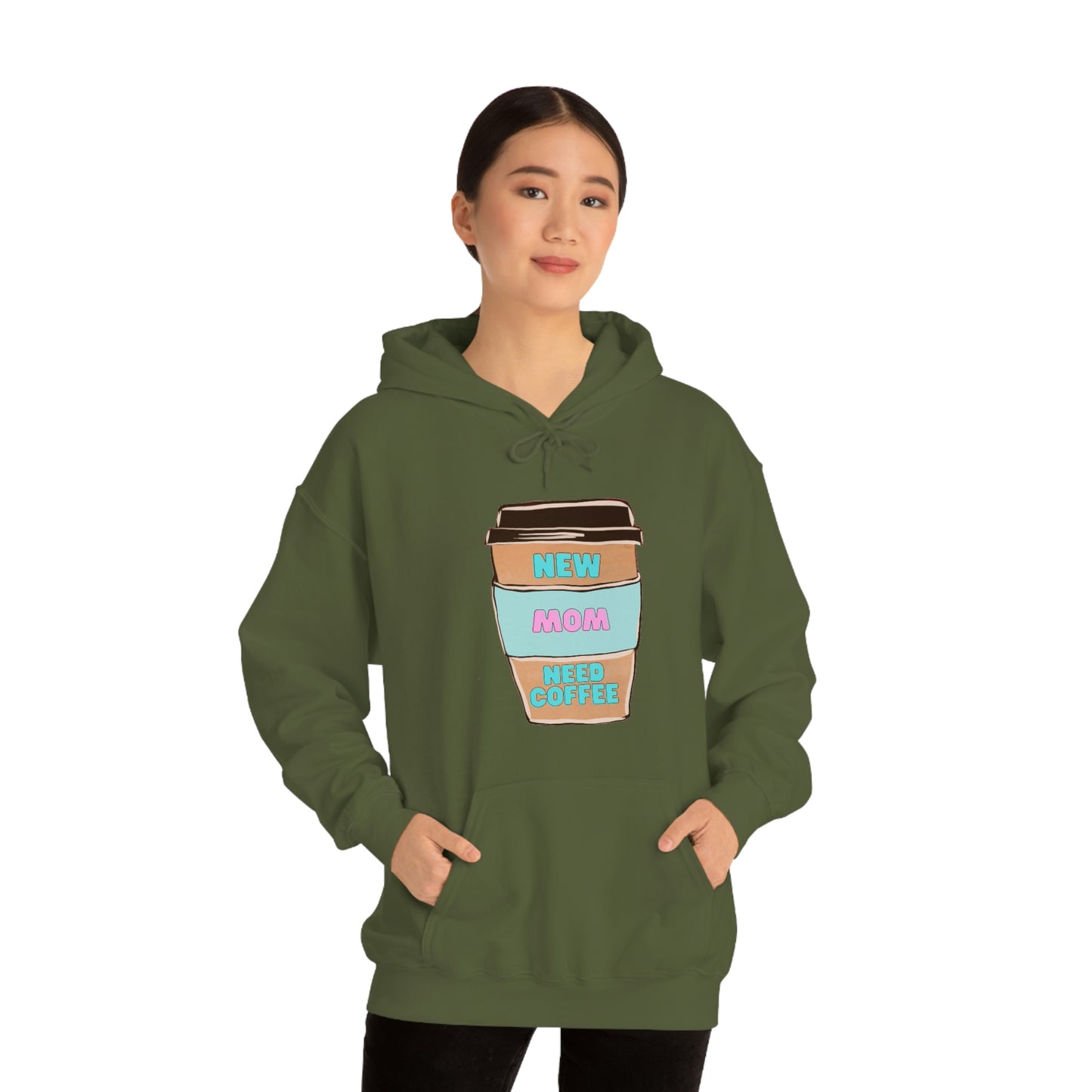 New Mom Need Coffee Unisex Heavy Blend Hooded Sweatshirt Hoodie