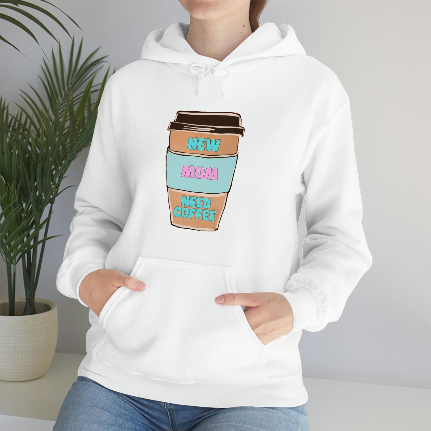 New Mom Need Coffee Unisex Heavy Blend Hooded Sweatshirt Hoodie