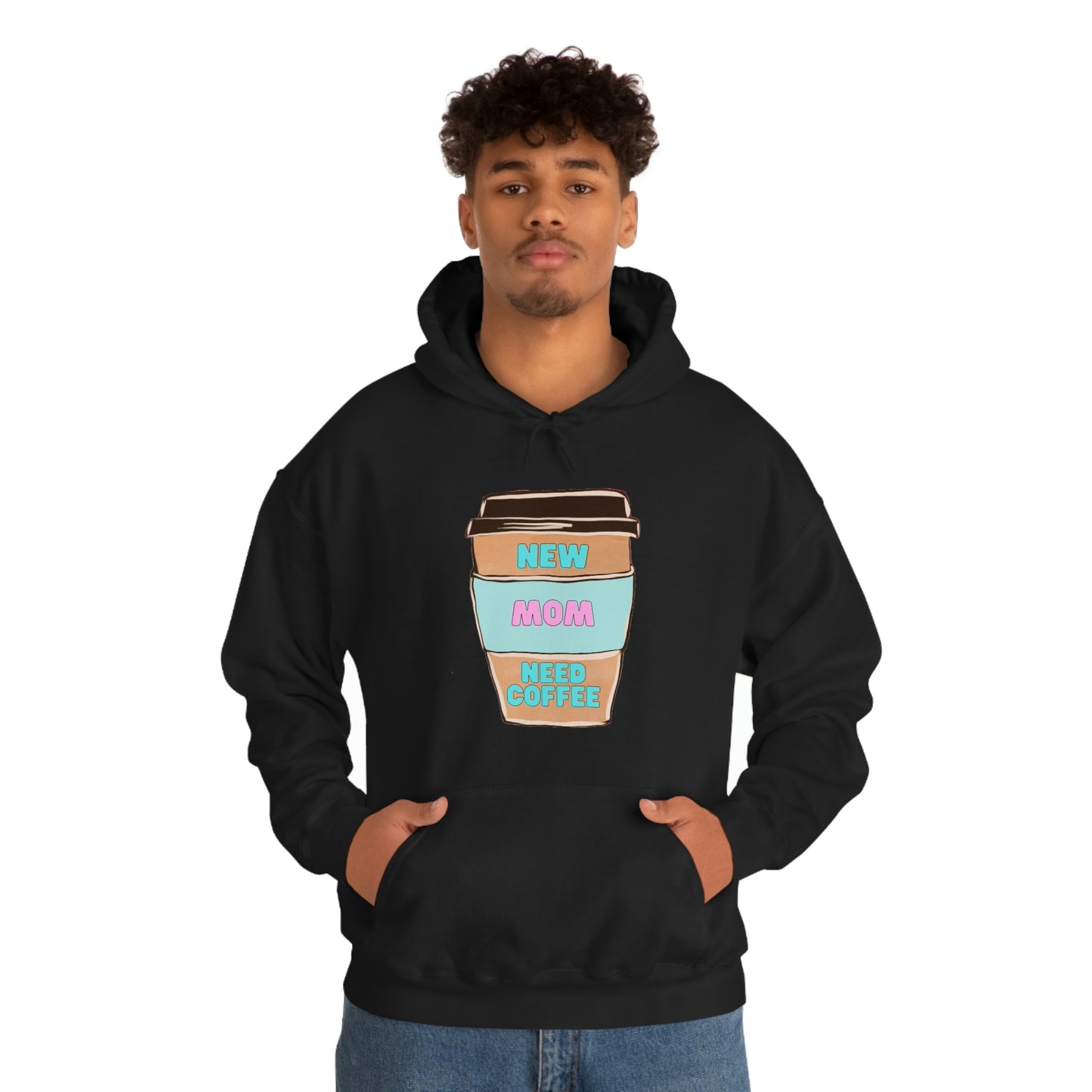 New Mom Need Coffee Unisex Heavy Blend Hooded Sweatshirt Hoodie