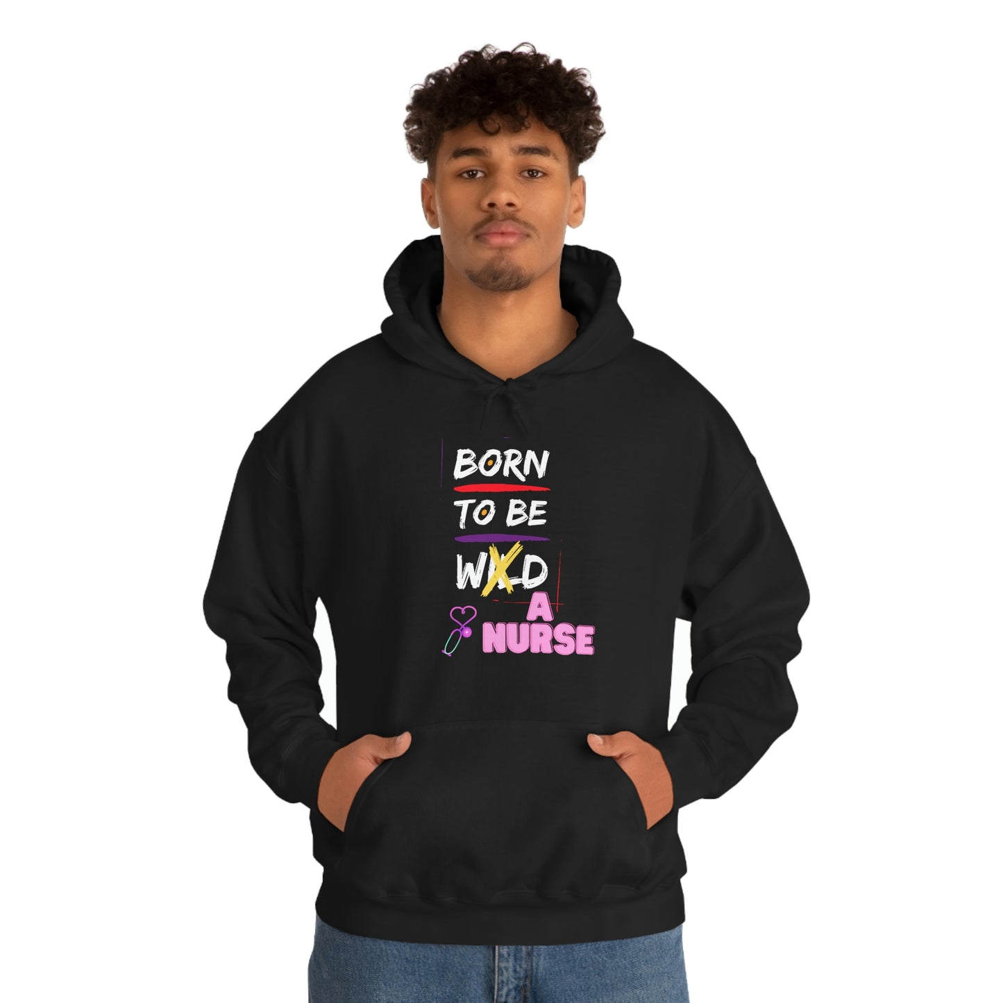 Born To Be A Nurse Unisex Heavy Blend Hooded Sweatshirt