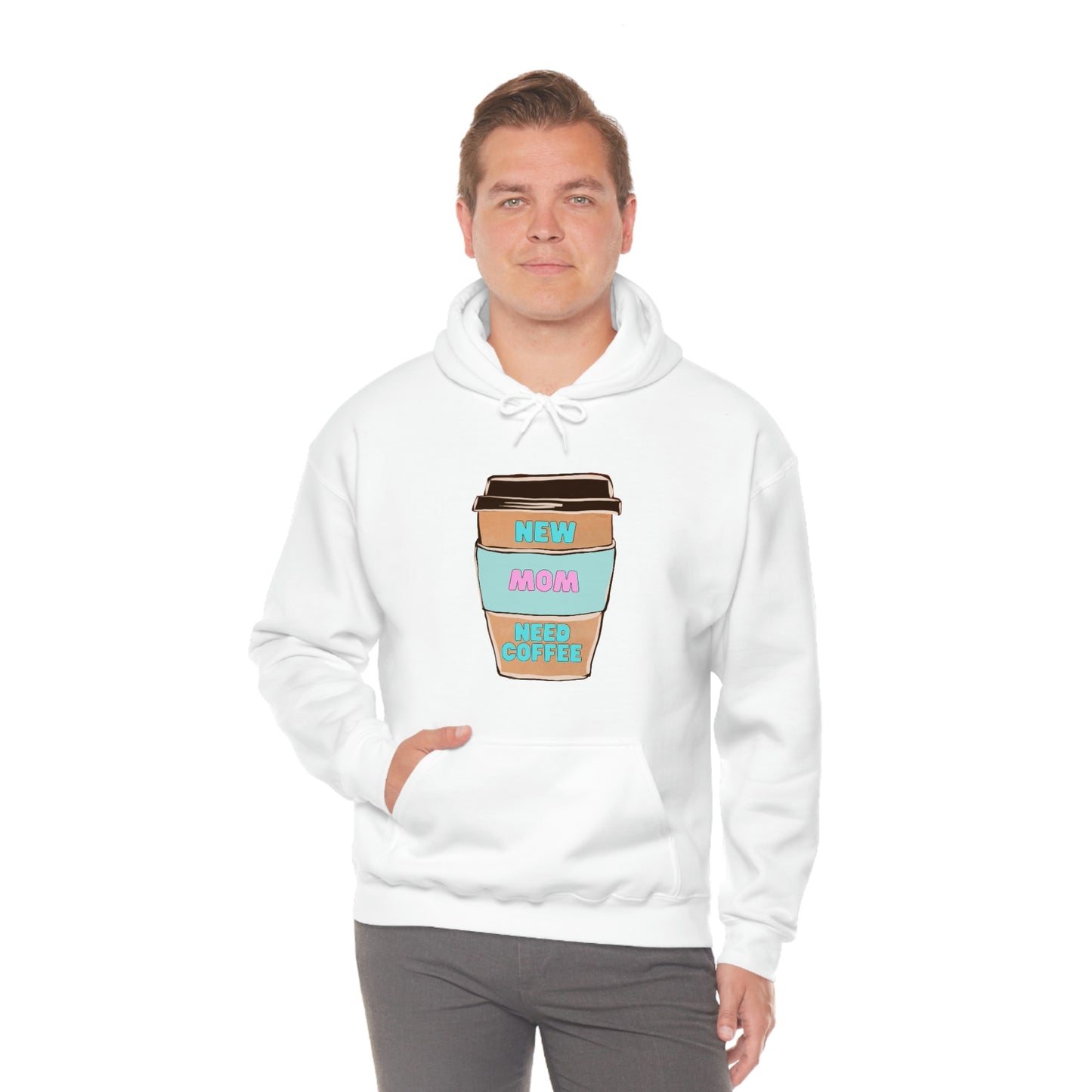New Mom Need Coffee Unisex Heavy Blend Hooded Sweatshirt Hoodie
