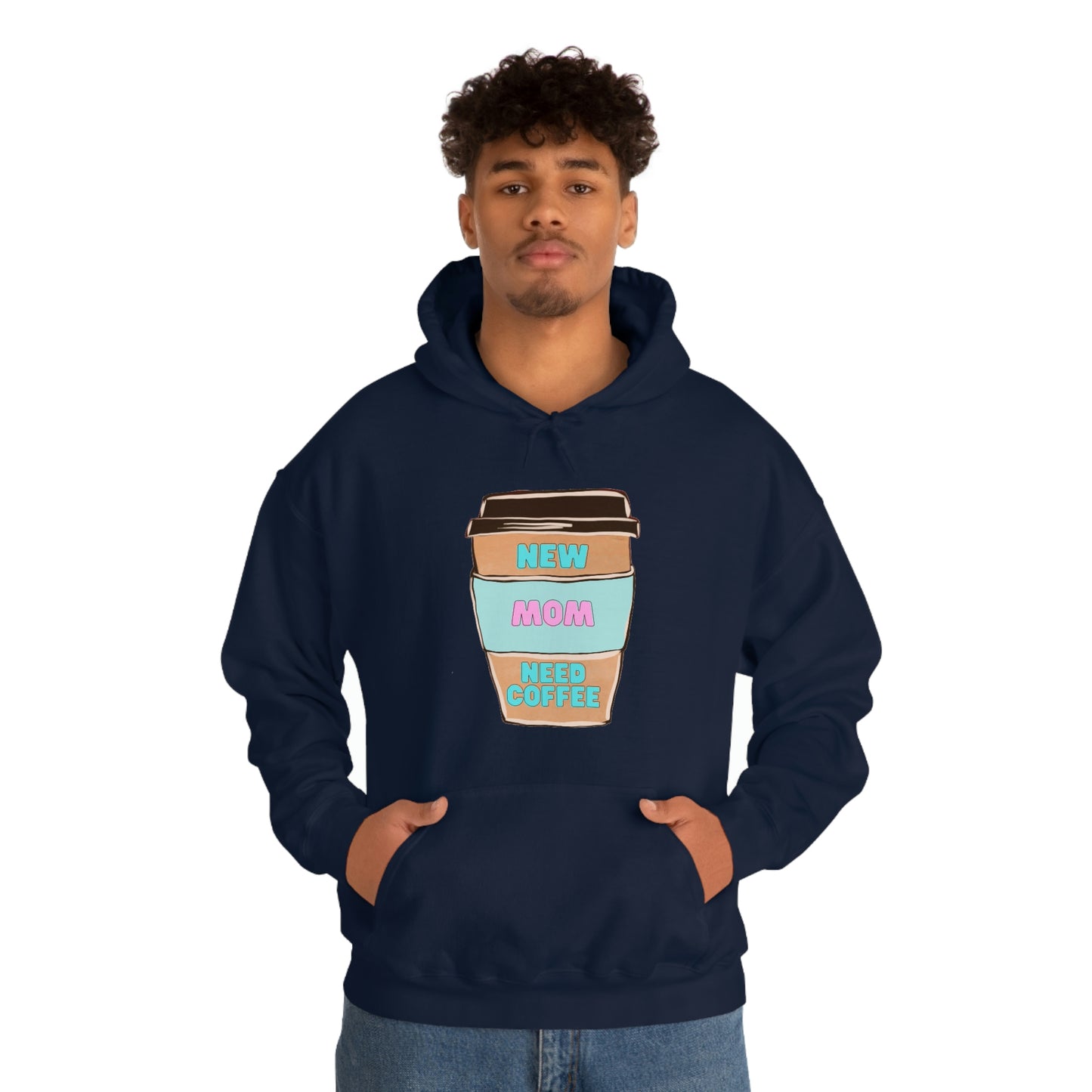 New Mom Need Coffee Unisex Heavy Blend Hooded Sweatshirt Hoodie