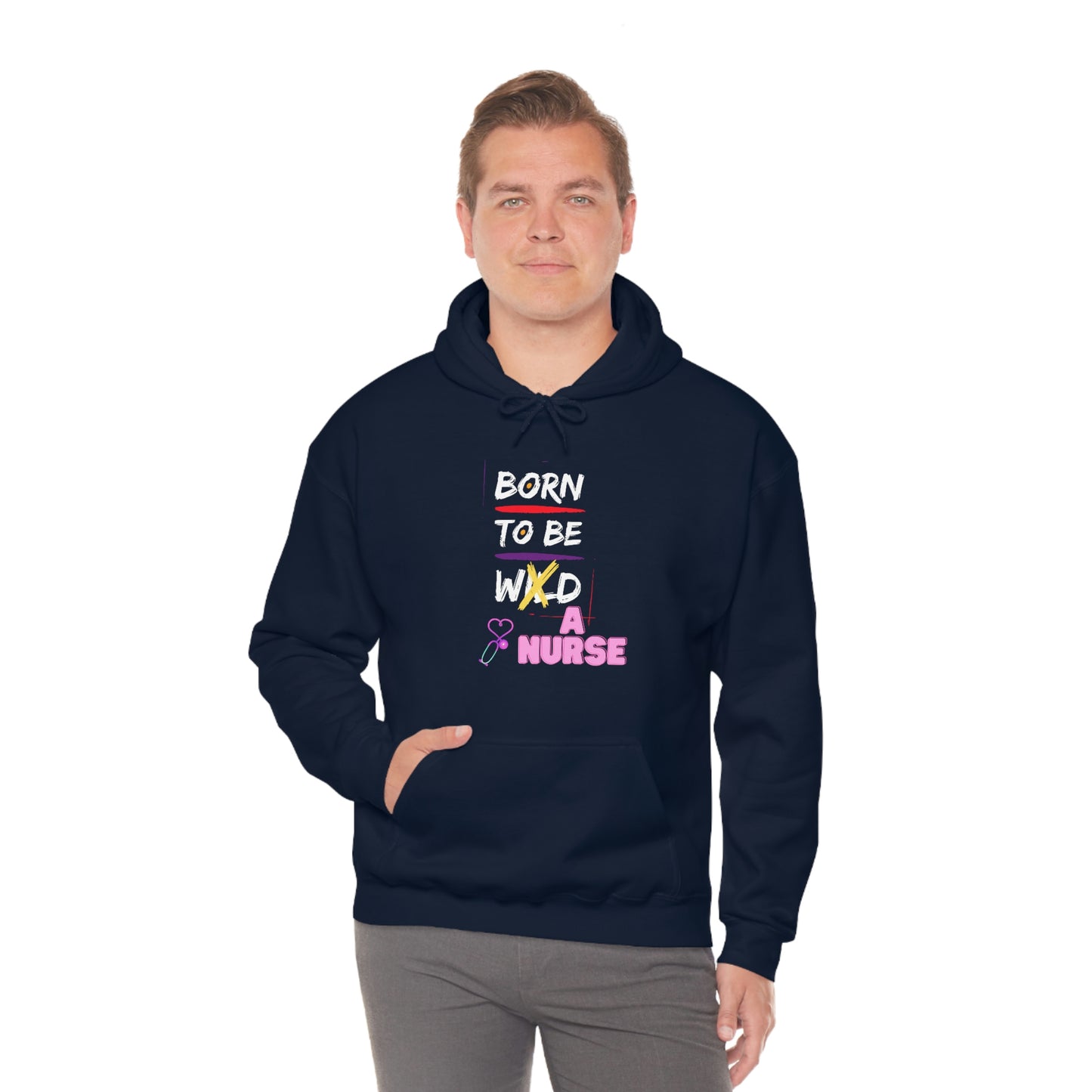 Born To Be A Nurse Unisex Heavy Blend Hooded Sweatshirt