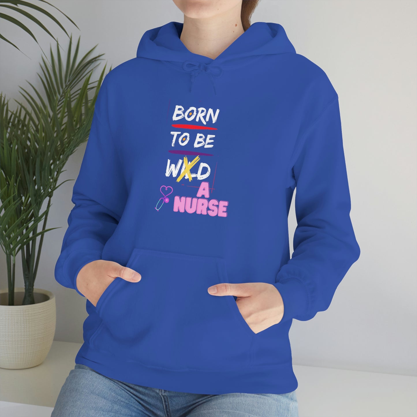 Born To Be A Nurse Unisex Heavy Blend Hooded Sweatshirt