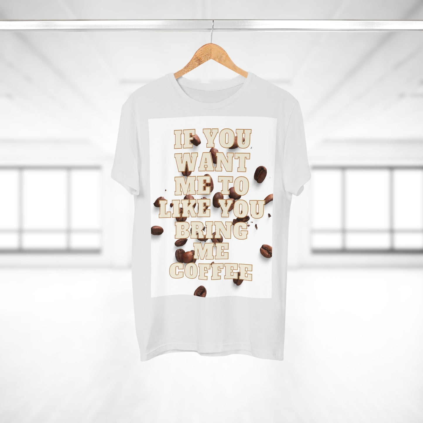 Single Jersey Men's T-shirt Coffee Makes Me Nice