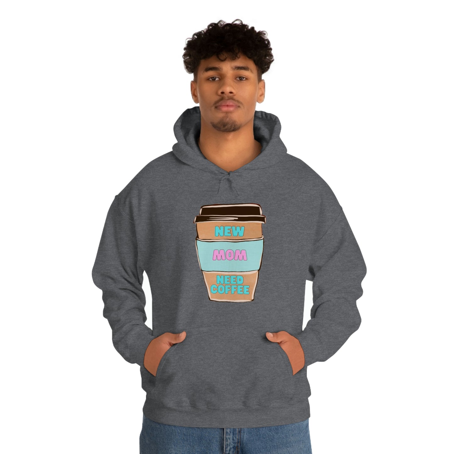 New Mom Need Coffee Unisex Heavy Blend Hooded Sweatshirt Hoodie