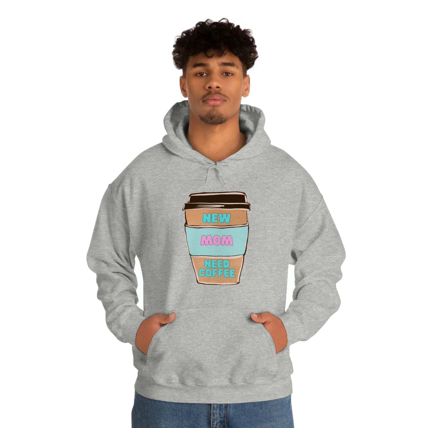 New Mom Need Coffee Unisex Heavy Blend Hooded Sweatshirt Hoodie