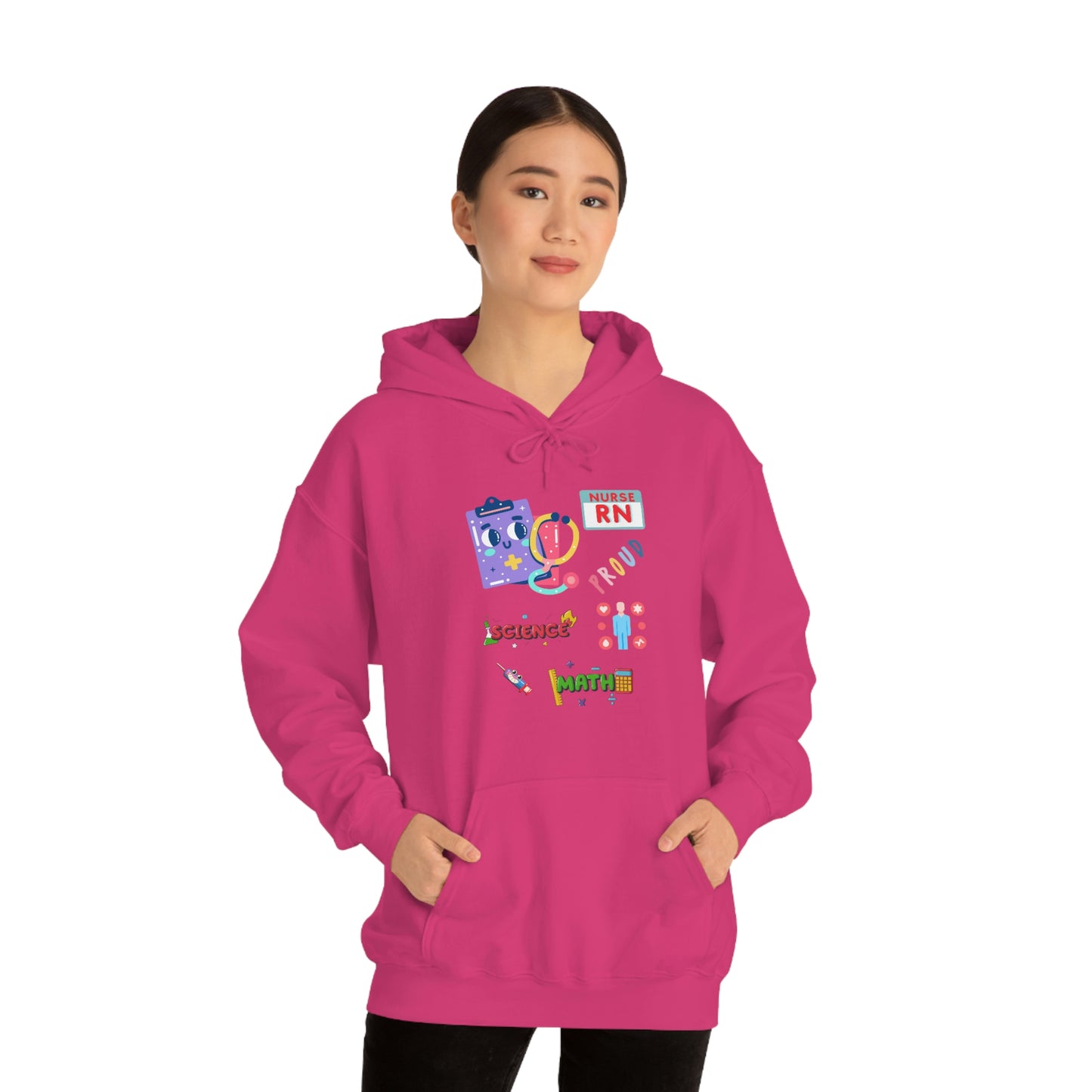Nurse RN Unisex Heavy Blend Hooded Sweatshirt Hoodie
