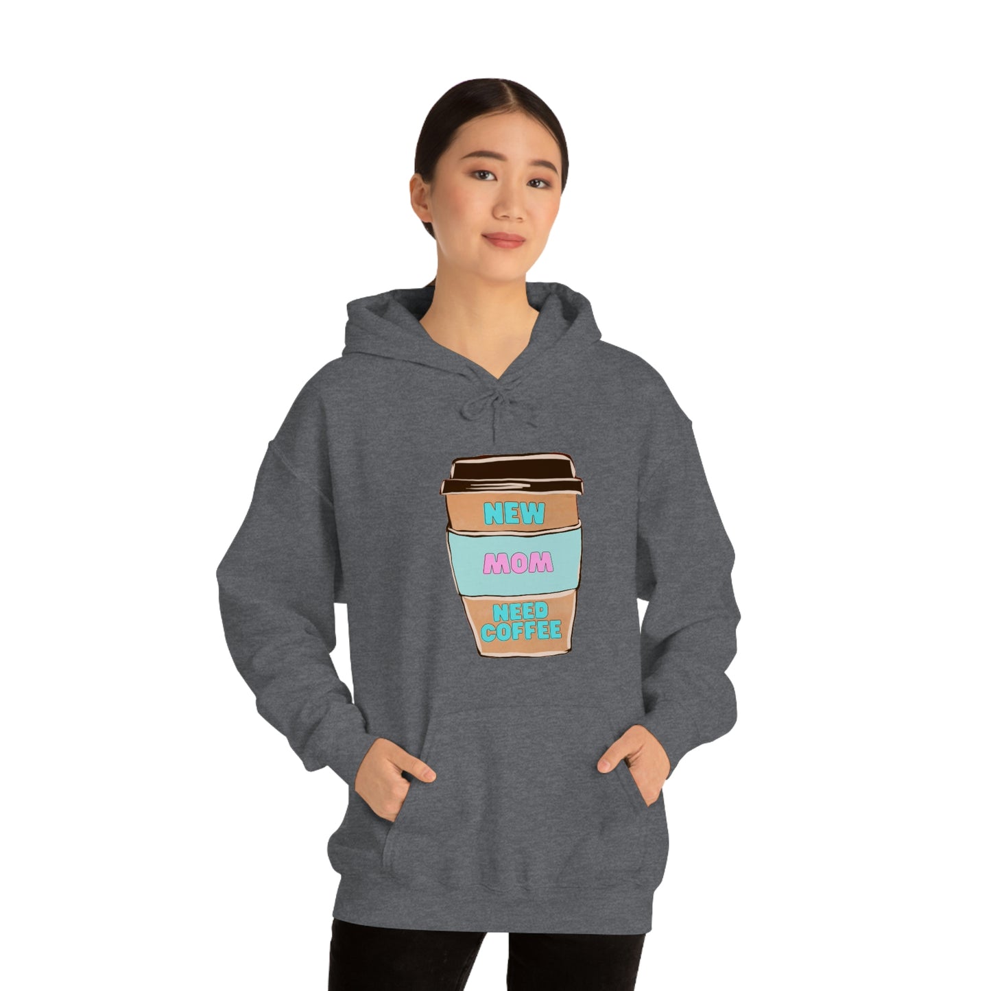 New Mom Need Coffee Unisex Heavy Blend Hooded Sweatshirt Hoodie