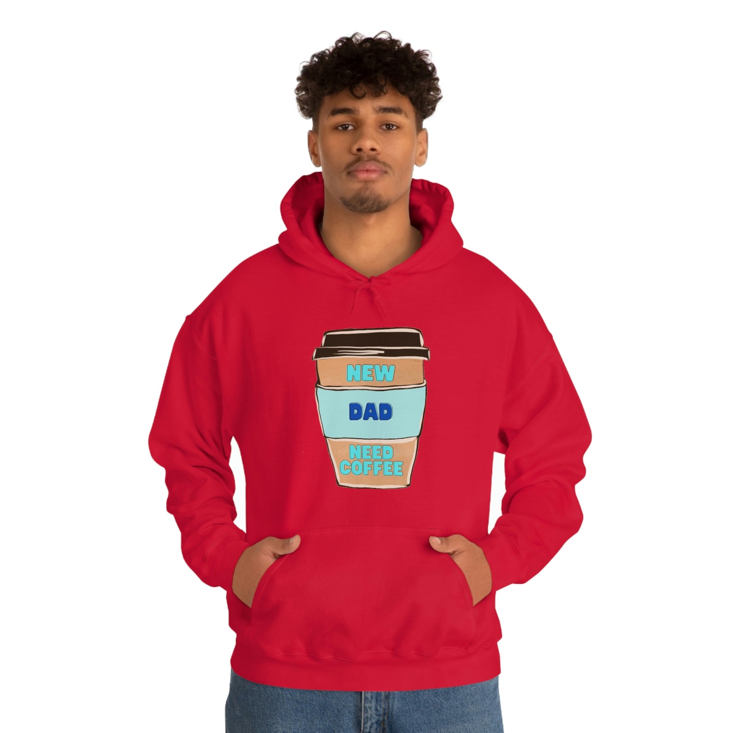 New Dad Need Coffee Hoodie Unisex Heavy Blend Hooded Sweatshirt