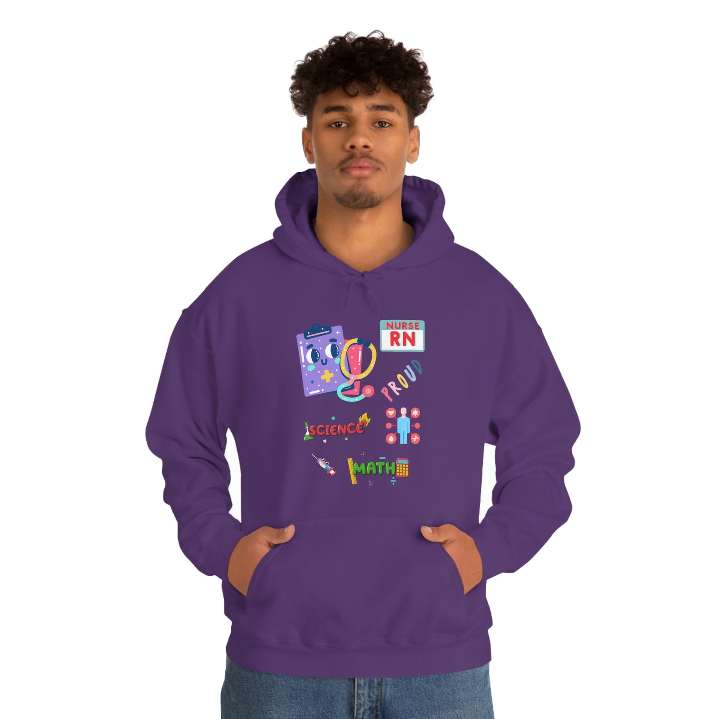 Nurse RN Unisex Heavy Blend Hooded Sweatshirt Hoodie