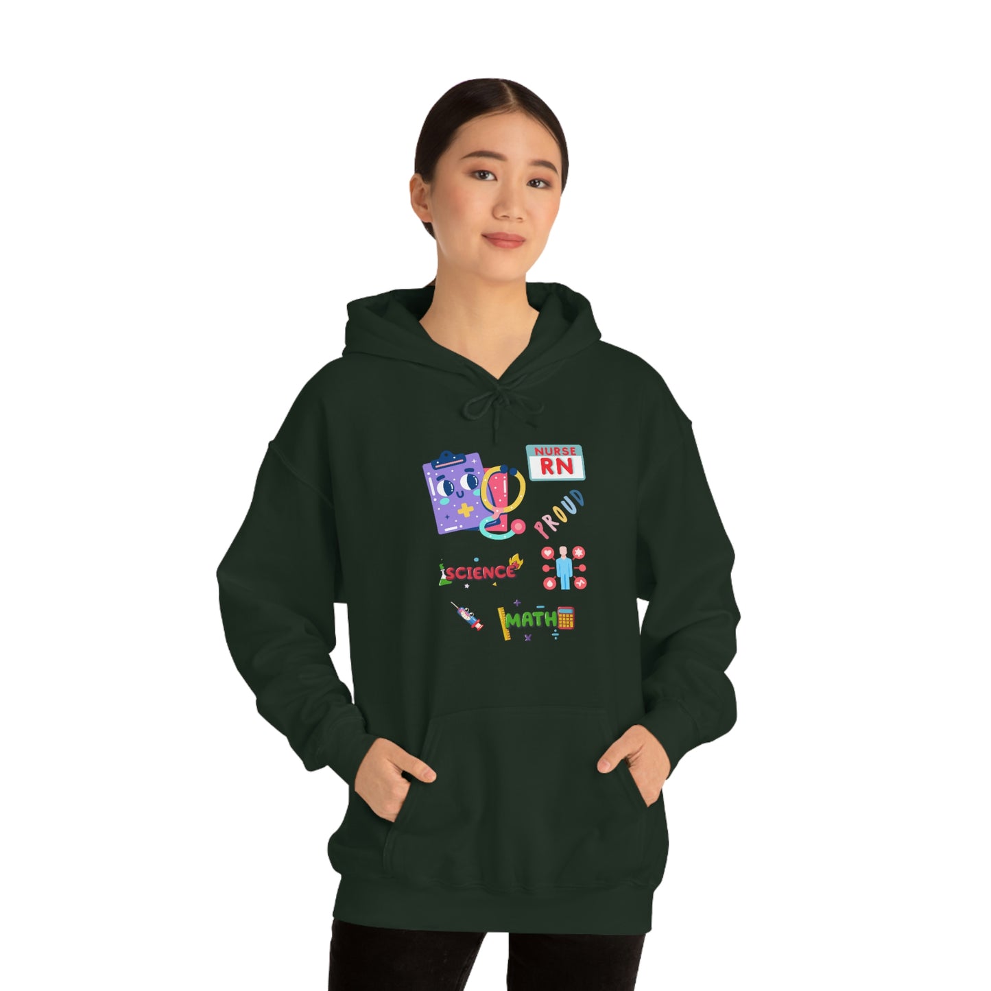 Nurse RN Unisex Heavy Blend Hooded Sweatshirt Hoodie